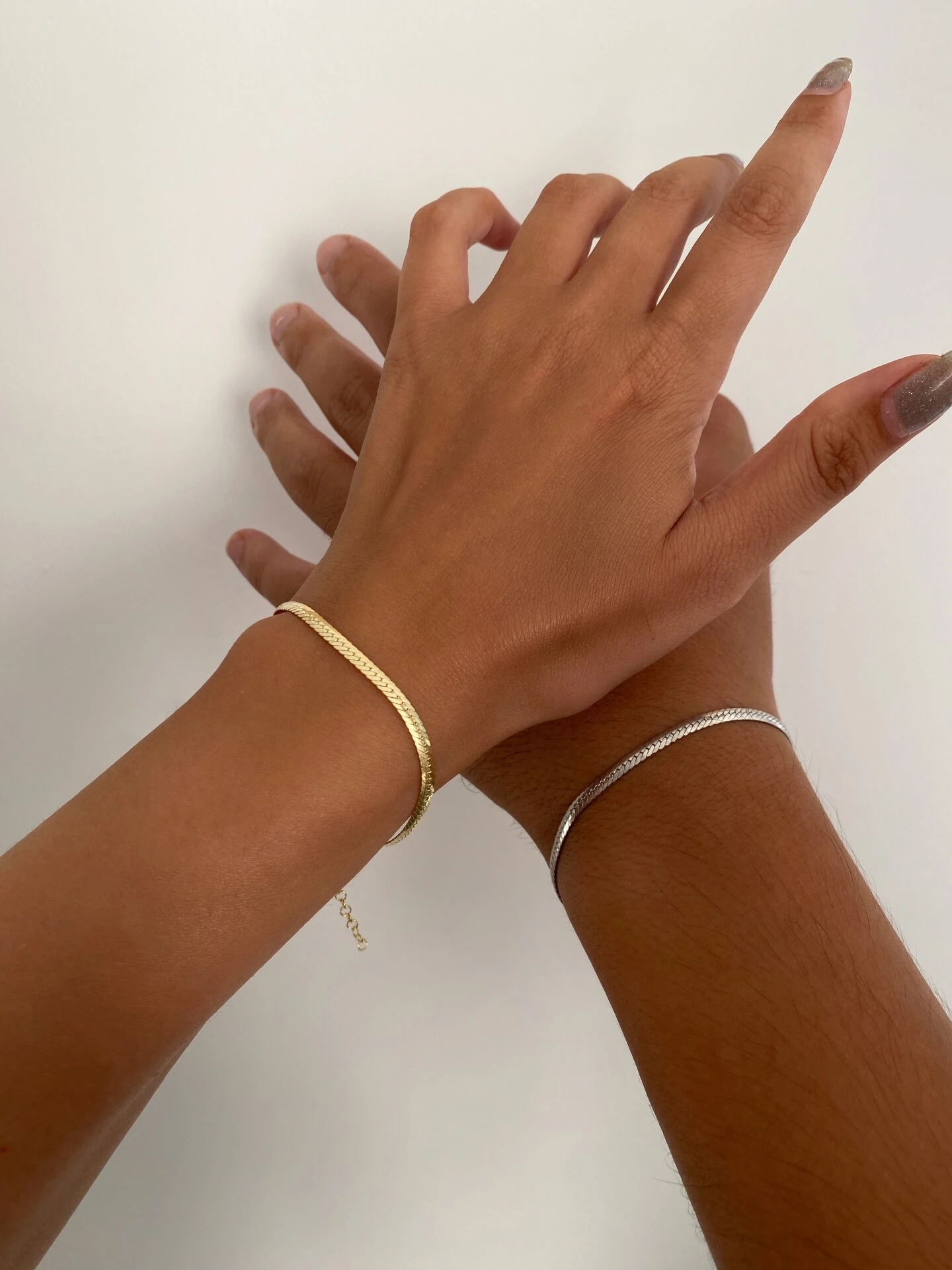 925 Gümüş | Unisex Yassı Zincir Bileklik