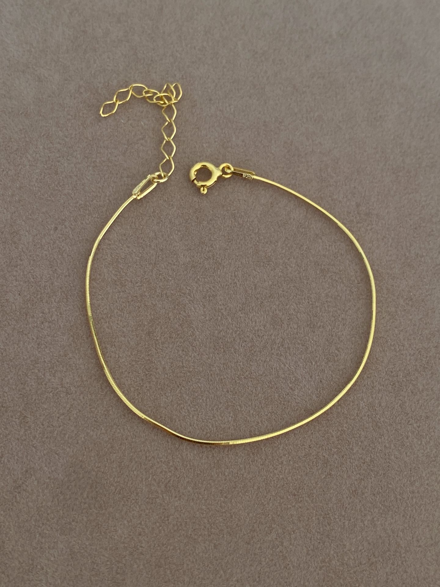 925 Gümüş | Unisex Mini İtalyan Zincir Bileklik