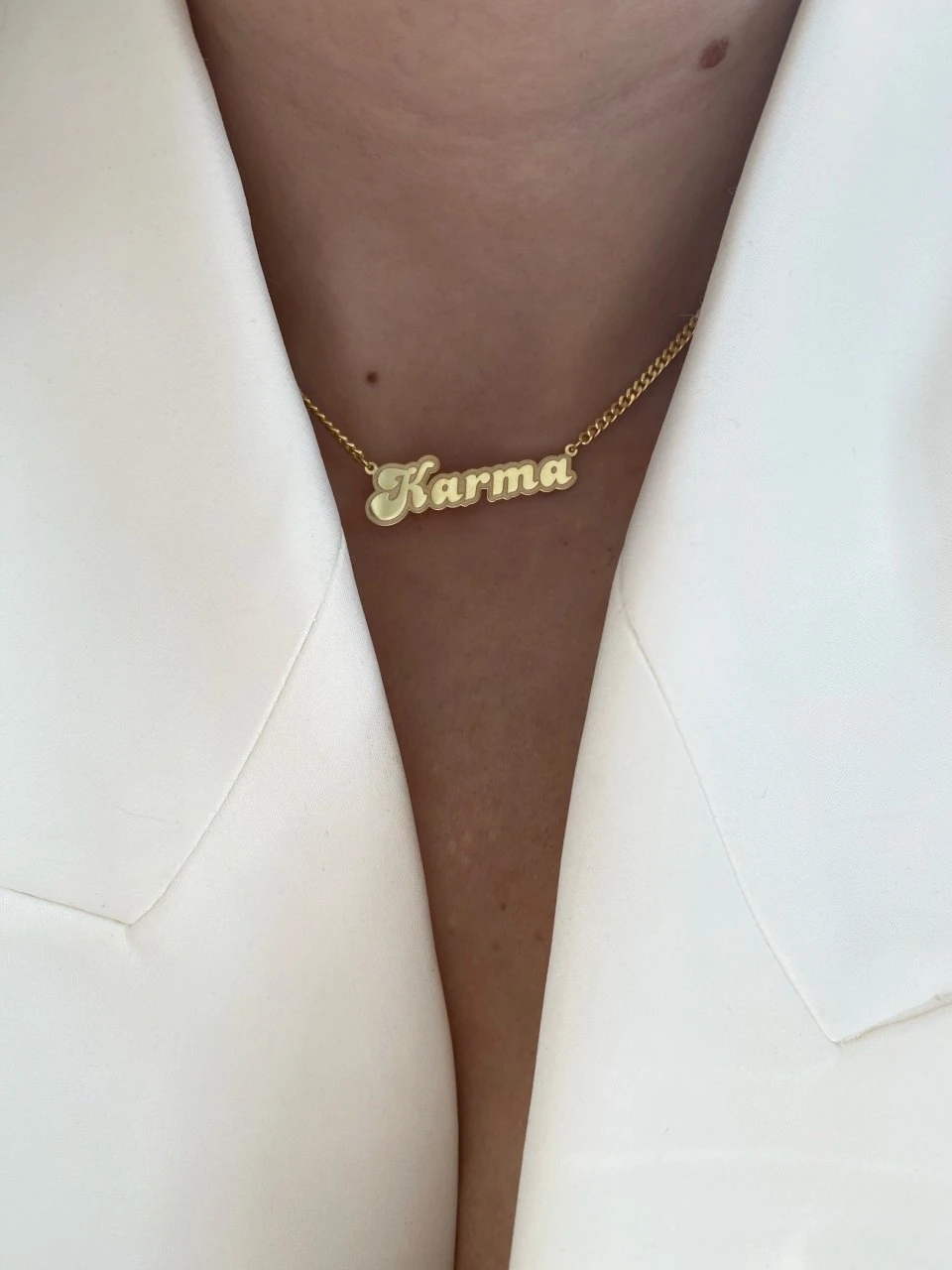 925 Gümüş | Özel Font 7 Kalın Zincirli İstediğini Yazdır Kolye