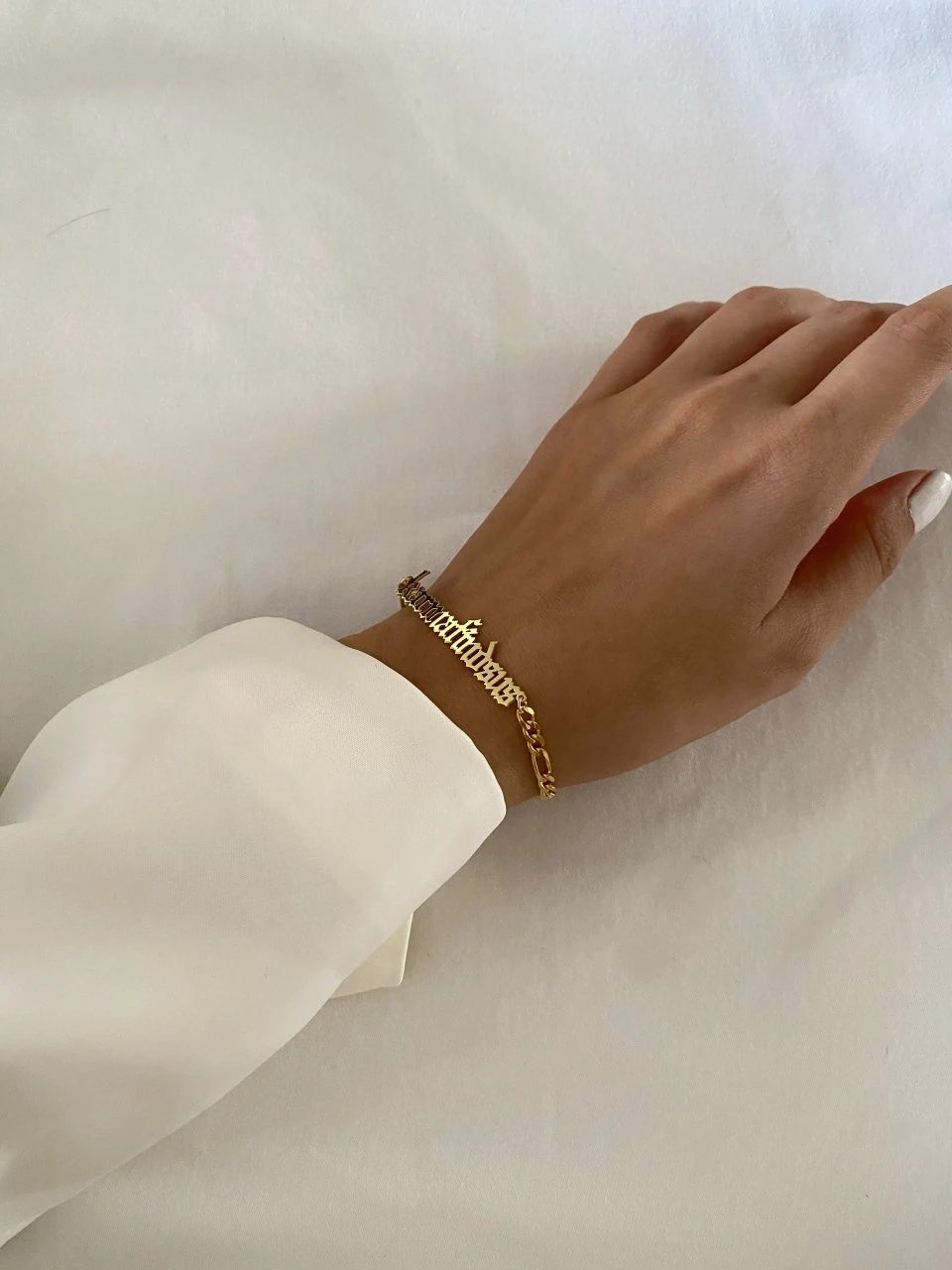 925 Gümüş | Boyfriend Zincirli İstediğini Yazdır Bileklik