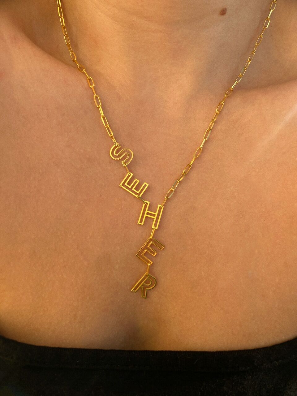 925 Gümüş | İçi Boş Harfli İstediğini Yazdır Y Zincir Kolye