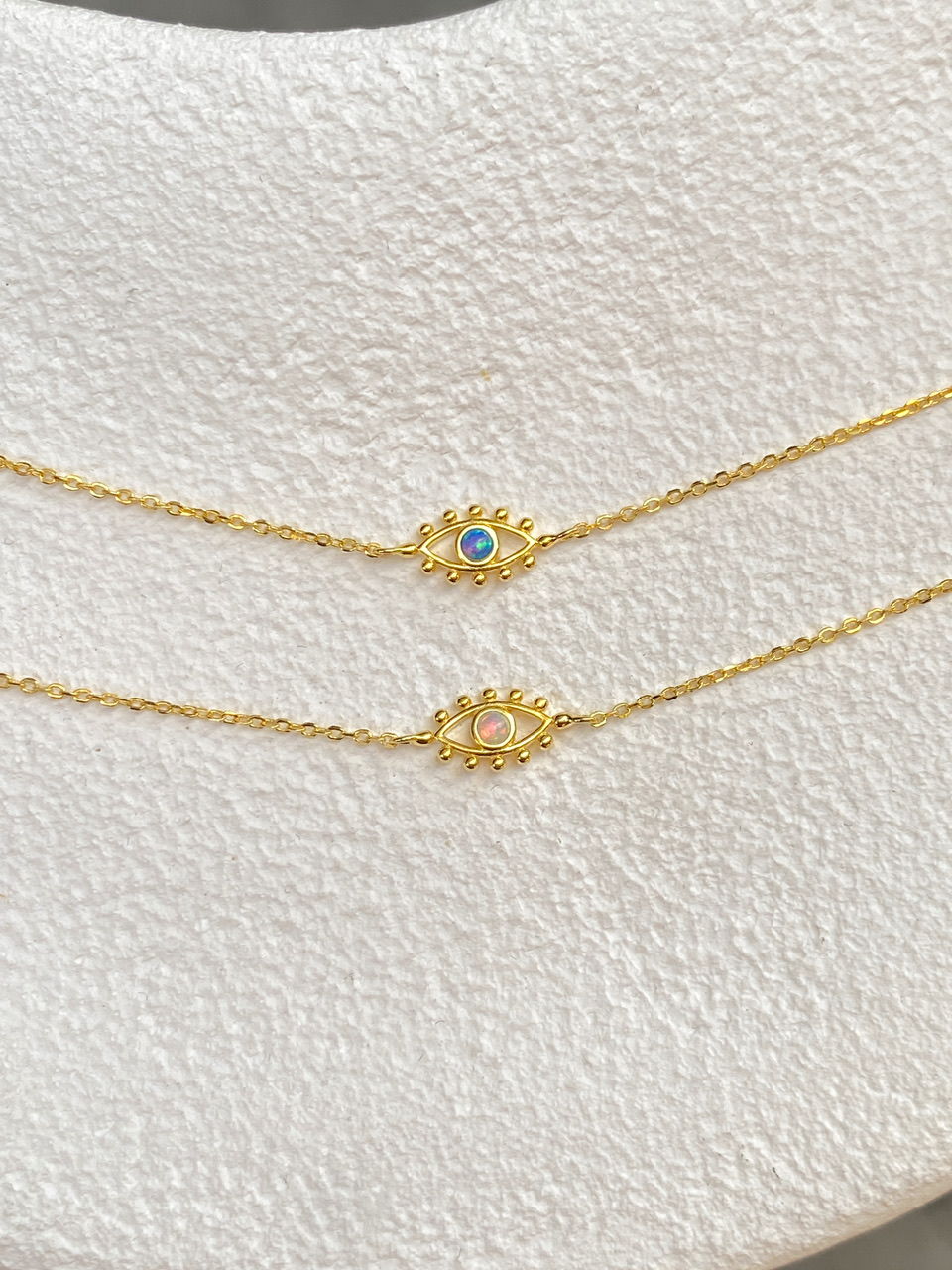 925 Gümüş | Minimal Opal Taşlı Göz Bileklik