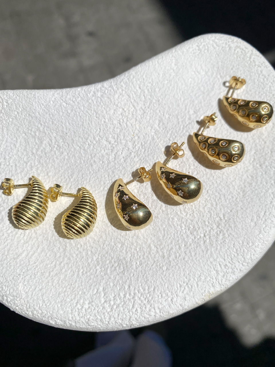 925 Gümüş | Yıldızlı Damla Küpe