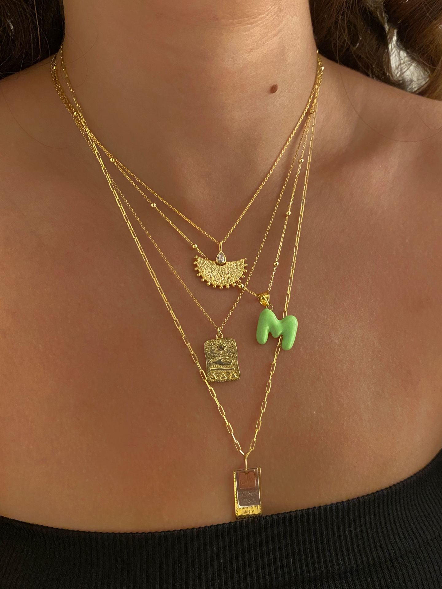 925 Gümüş | Beyaz Taşlı Yelpaze Kolye