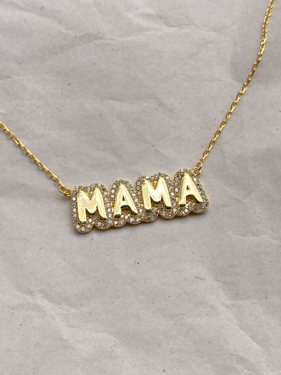 925 Gümüş | İstediğini Yazdır Taşlı 3 Boyutlu Bombeli Kolye