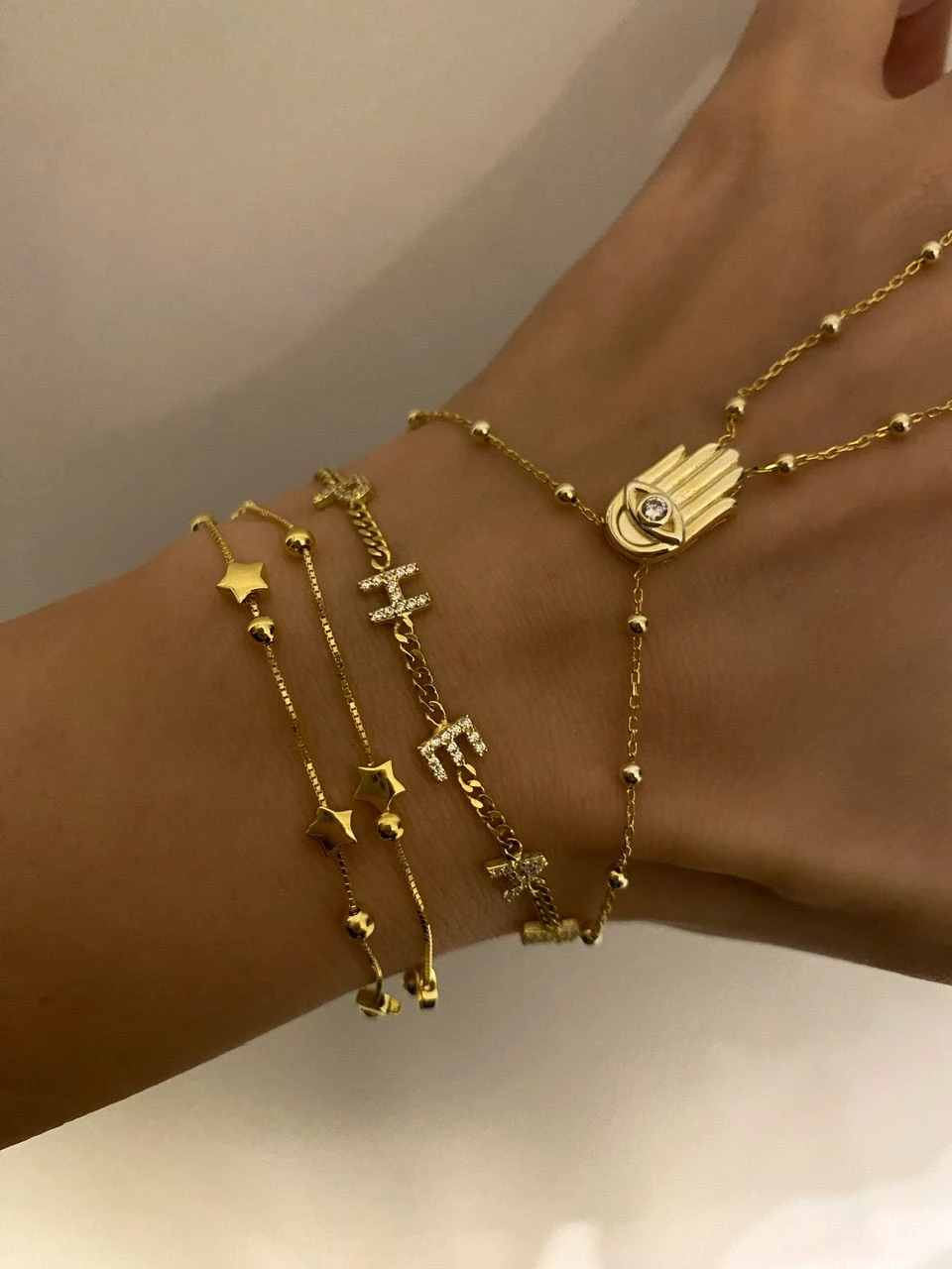 925 Gümüş | Star Girl Çift Sıra Zincir Bileklik