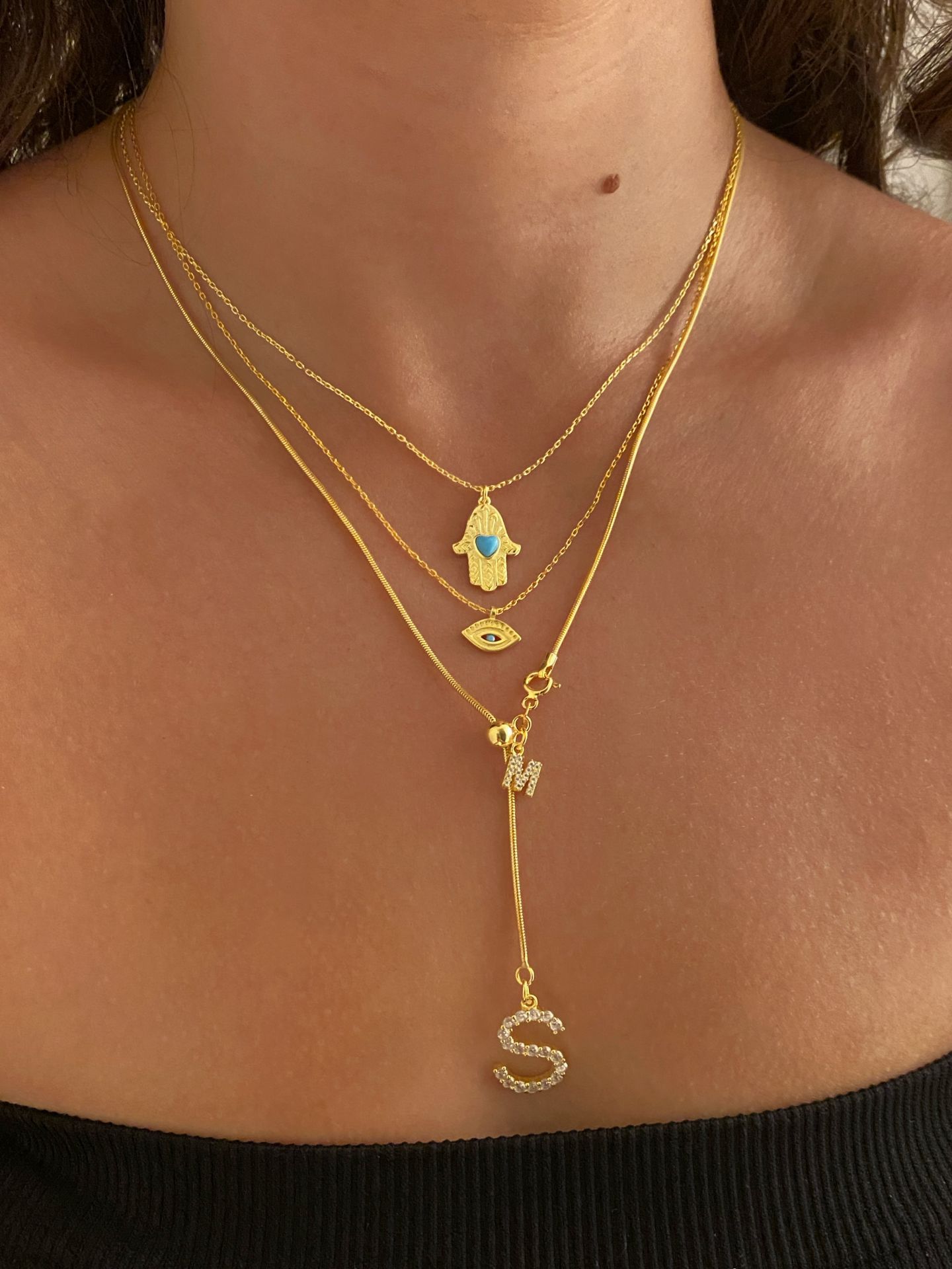 925 Gümüş | Minimal Turkuaz Taşlı Göz Kolye