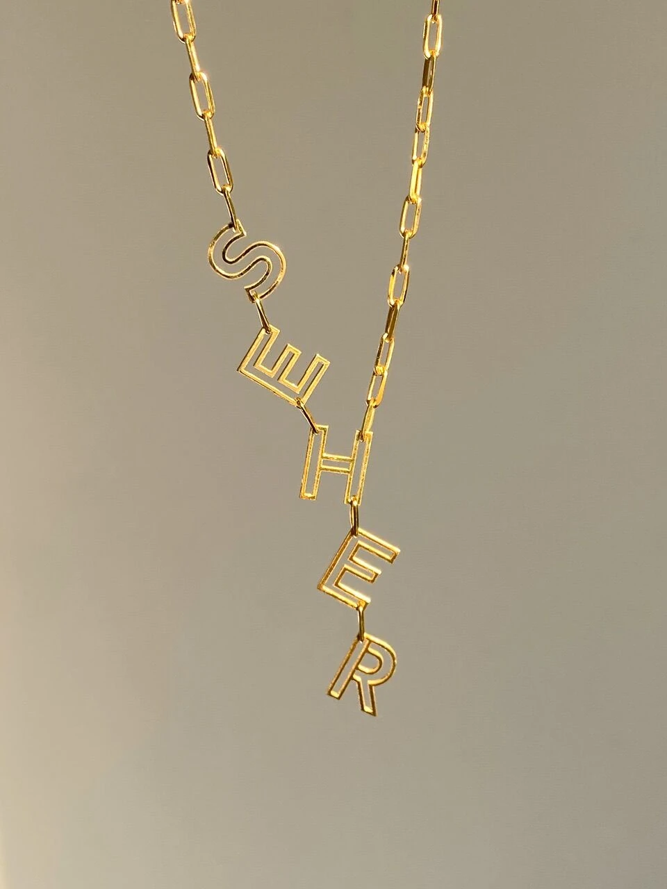 925 Gümüş | İçi Boş Harfli İstediğini Yazdır Y Zincir Kolye