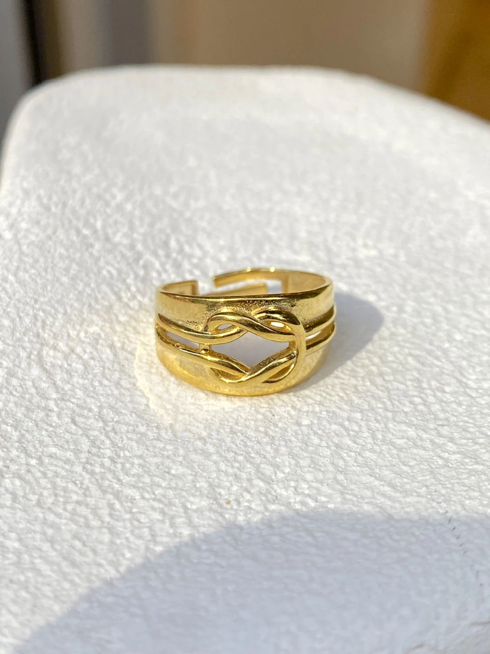 925 Gümüş | Kalın Düğüm Figürlü Yüzük