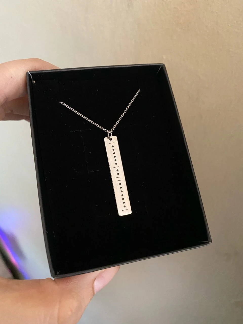 925 Gümüş | Mors Alfabeli Plaka Kolye