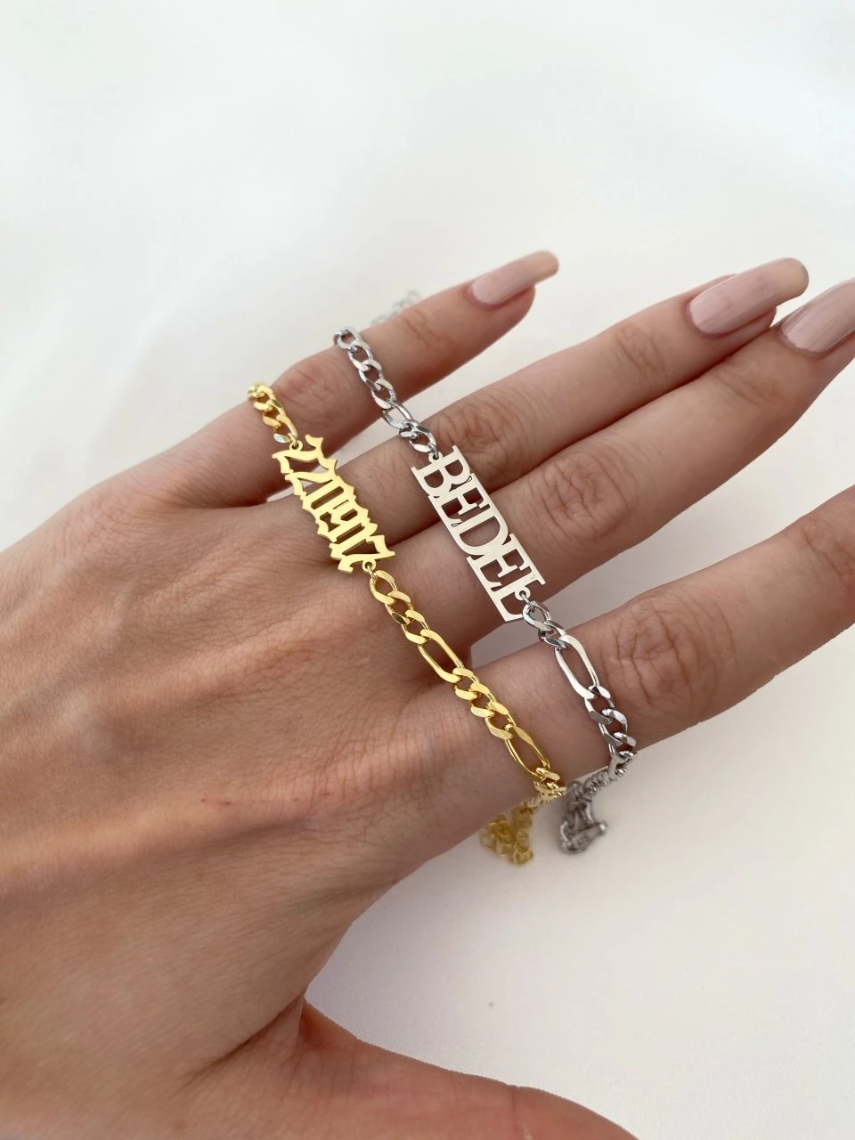 925 Gümüş | Boyfriend Zincirli İstediğini Yazdır Bileklik