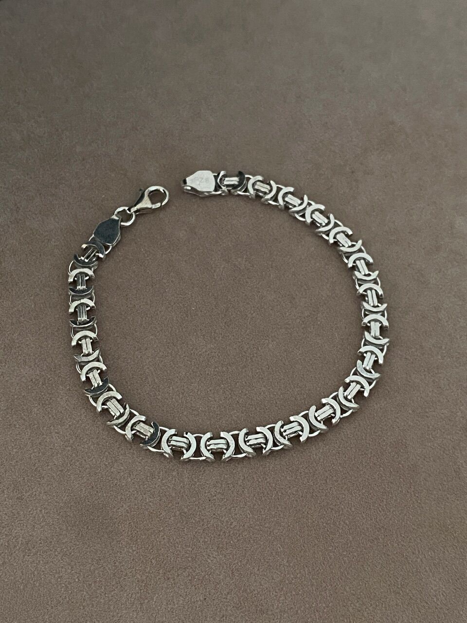 925 Gümüş | Euro Kral Zincir Bileklik