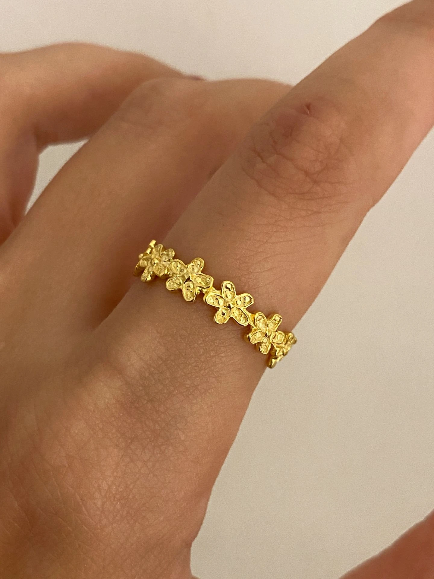 925 Gümüş | Minimal Çoklu Papatya Yüzük