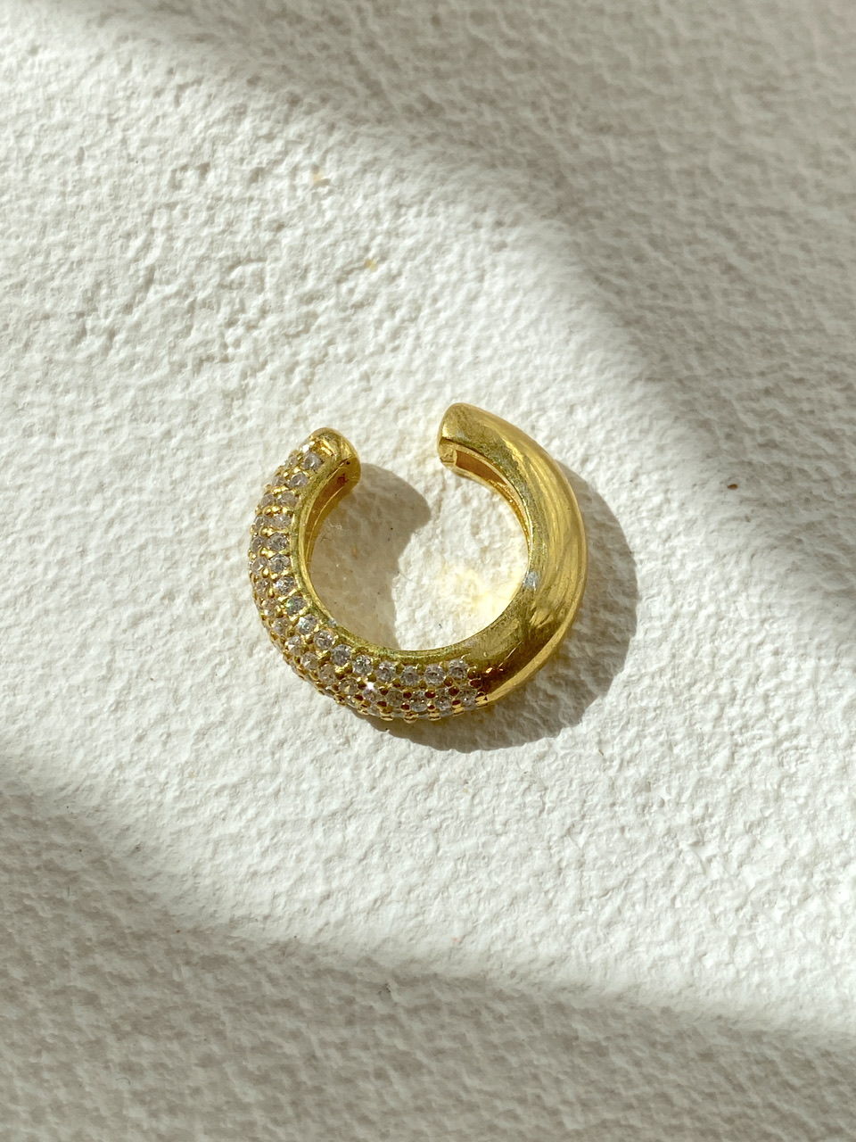 925 Gümüş | Yarısı Taşlı Halka Ear Cuff