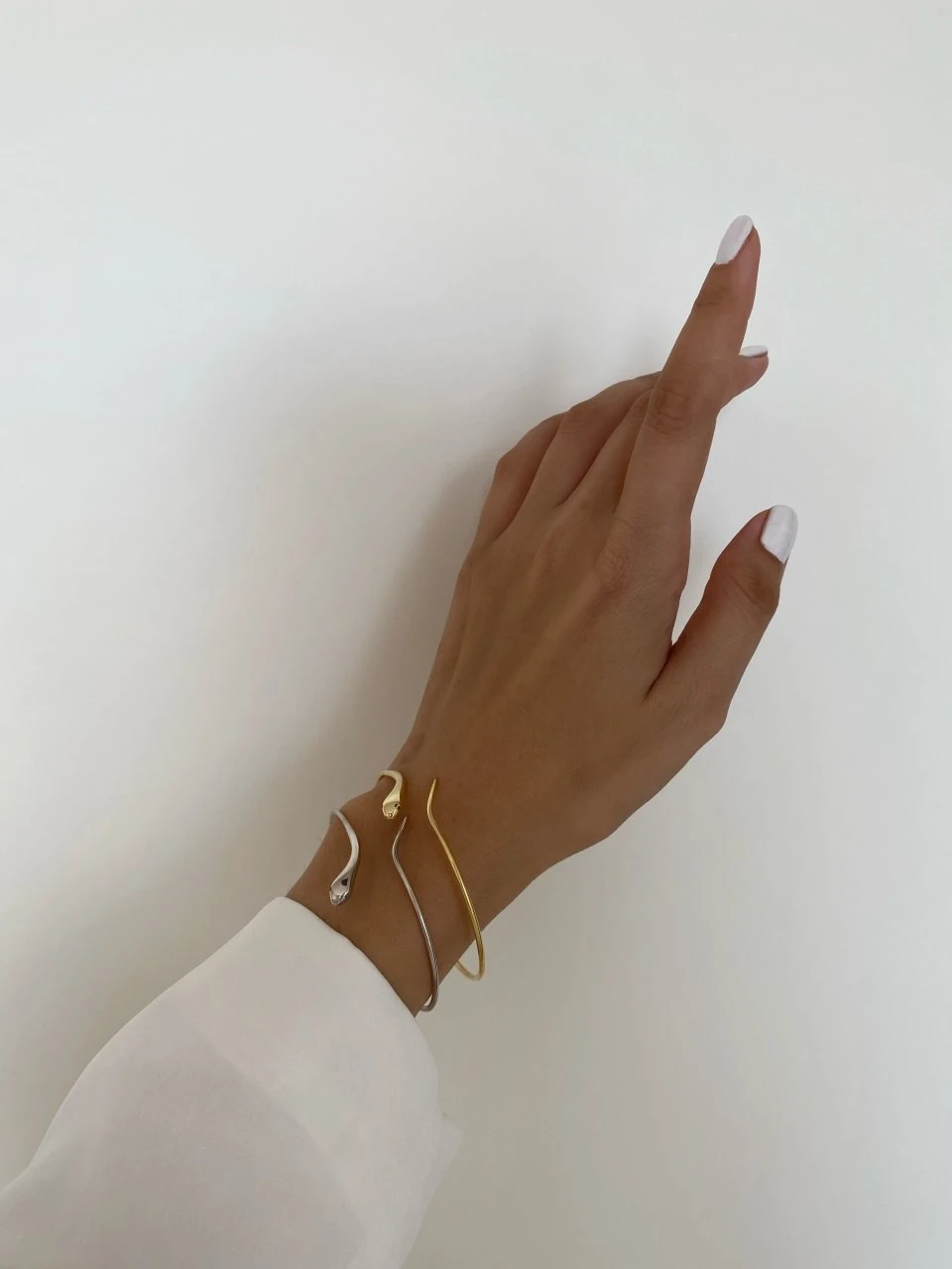 925 Gümüş | Minimal Yılan Bilezik