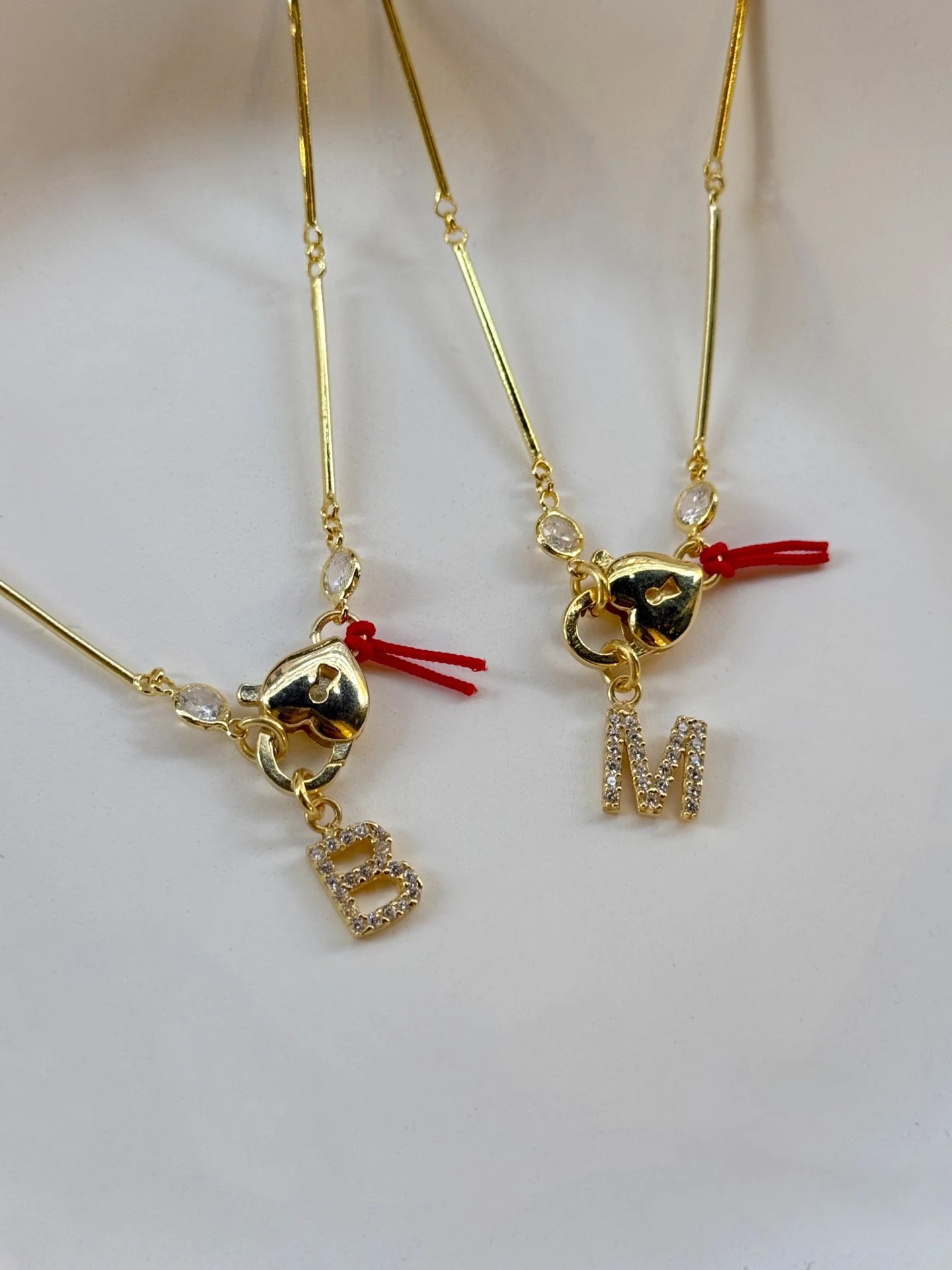 925 Gümüş | İstediğini Yazdır Kalp Kilitli Taşlı Kemik Zincir Kolye