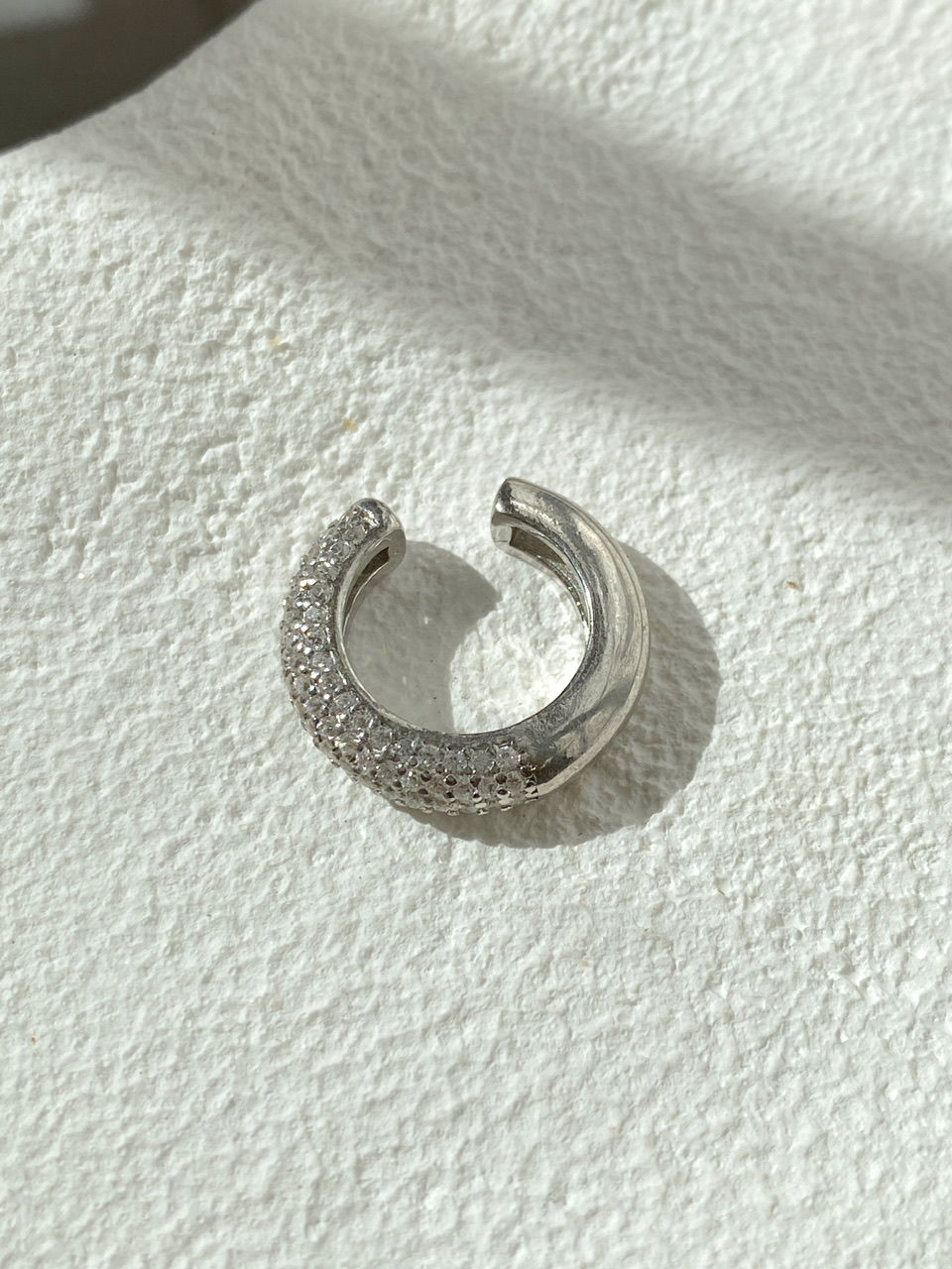 925 Gümüş | Yarısı Taşlı Halka Ear Cuff