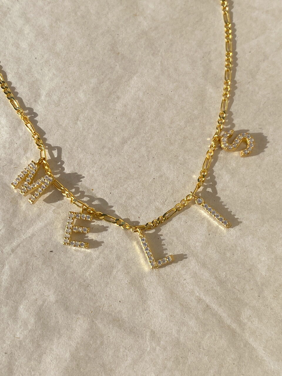 925 Gümüş | İnce Boyfriend Zincirli Taşlı İstediğini Yazdır Kolye