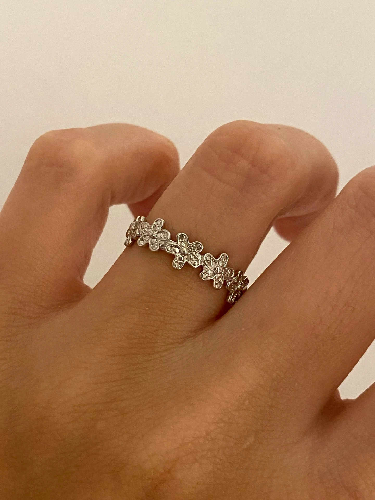 925 Gümüş | Minimal Çoklu Papatya Yüzük