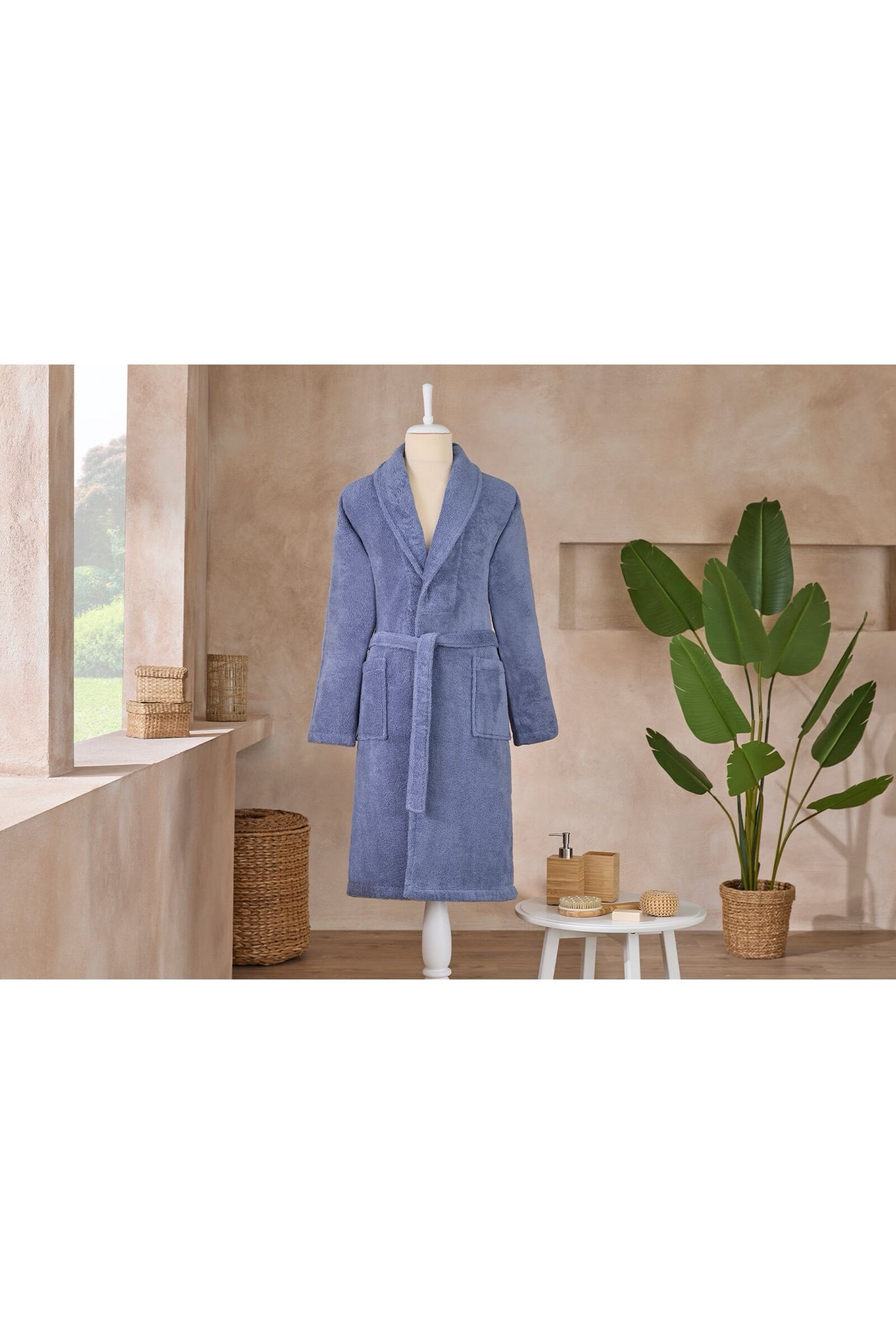 Colourist Unisex Bathrobe - Indigo