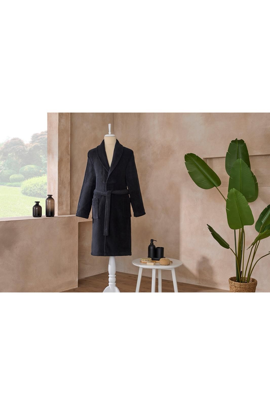 Colourist Unisex Bathrobe - Black