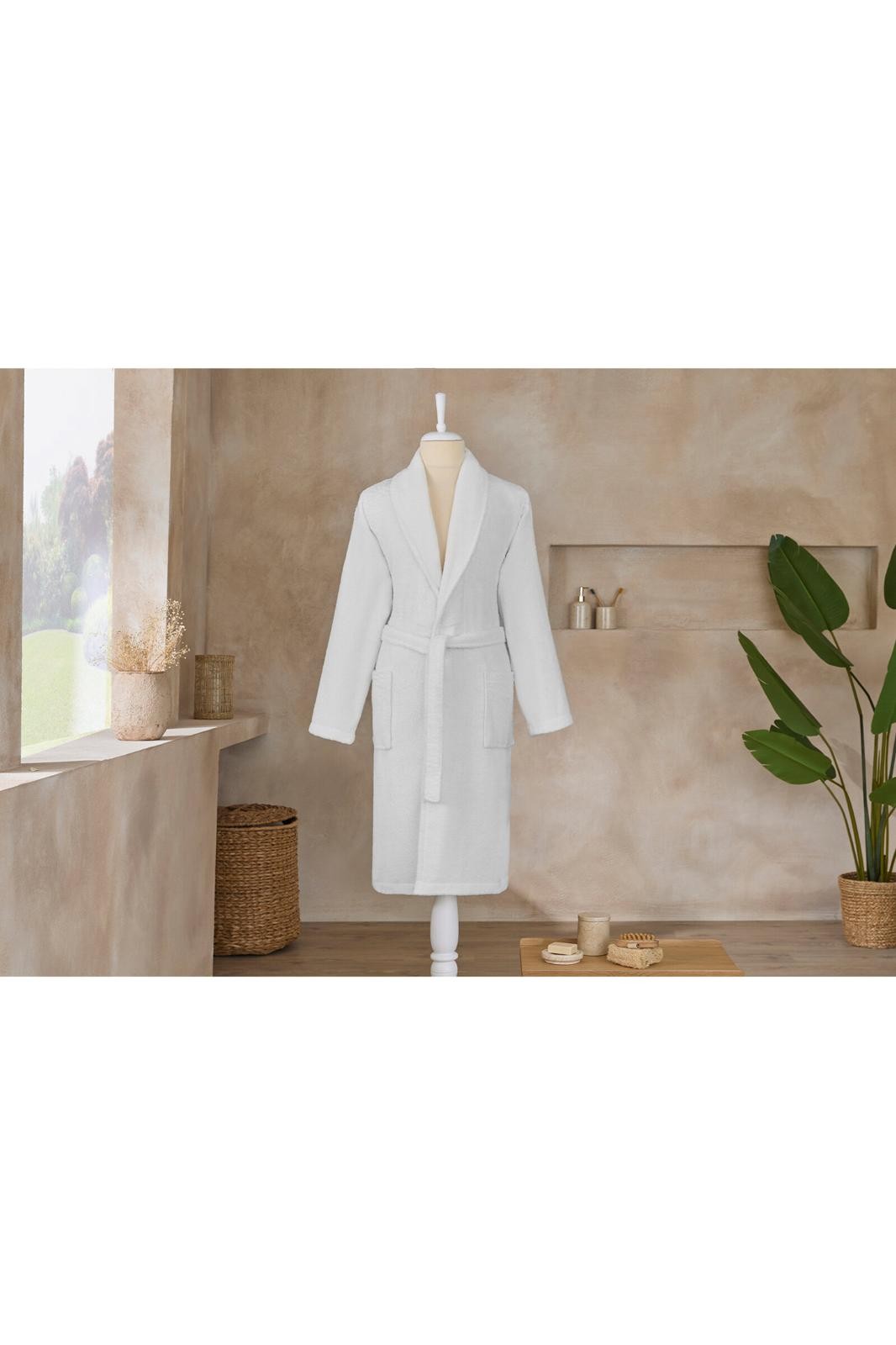 Colourist Unisex Bathrobe - White