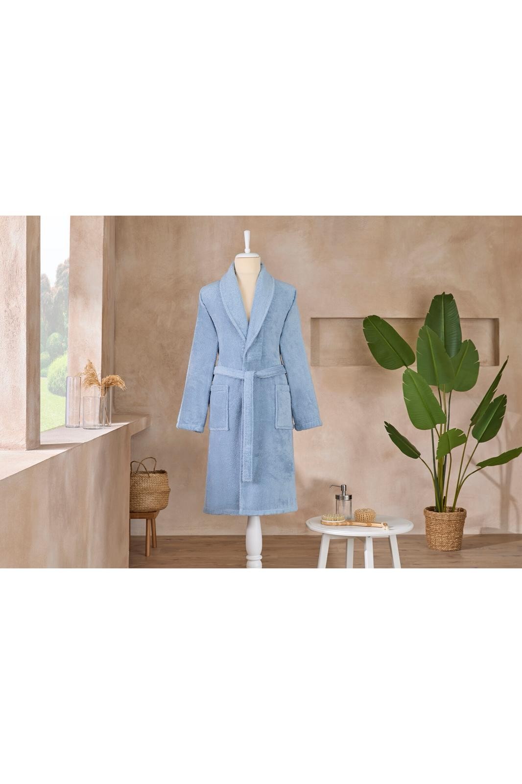 Colourist Unisex Bathrobe - Blue