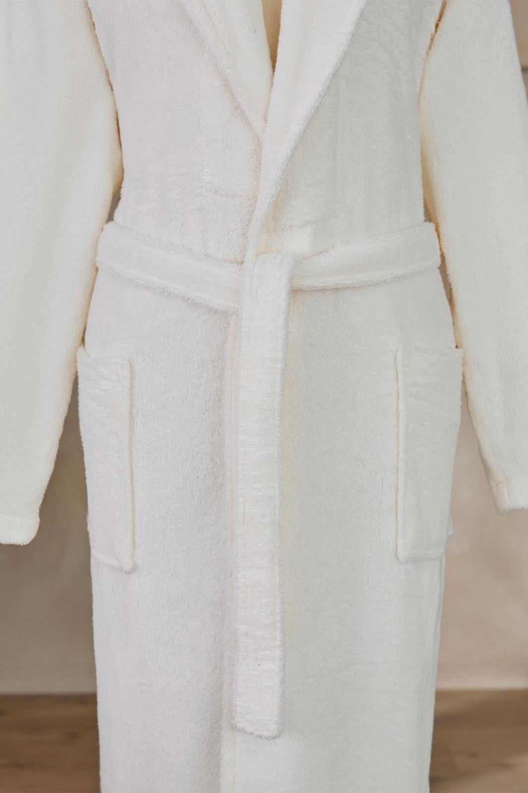 Colourist Unisex Bathrobe - Pearl / Cream