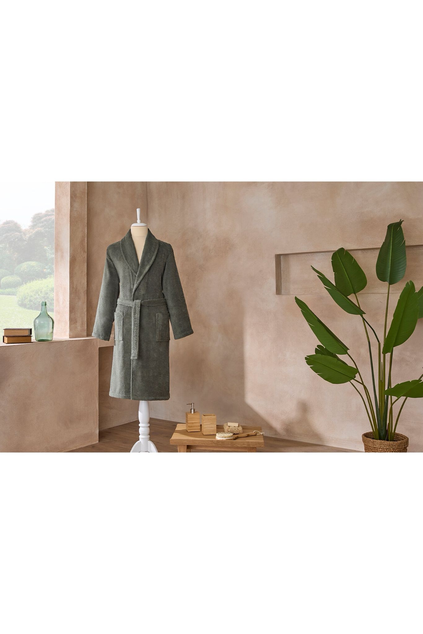 Colourist Unisex Bathrobe - Dark Green