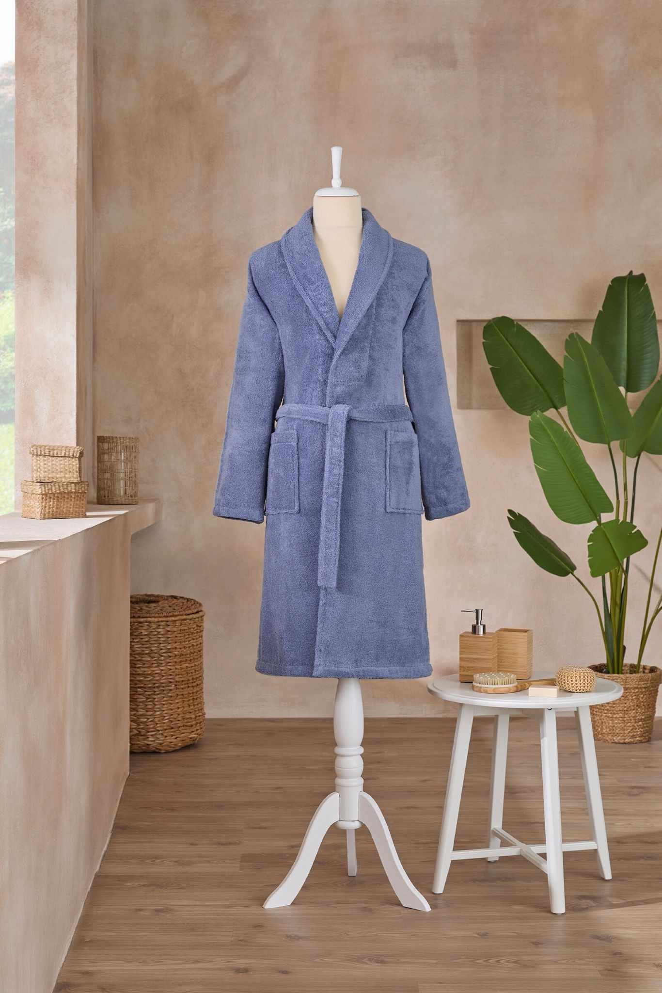 Colourist Unisex Bathrobe - Indigo