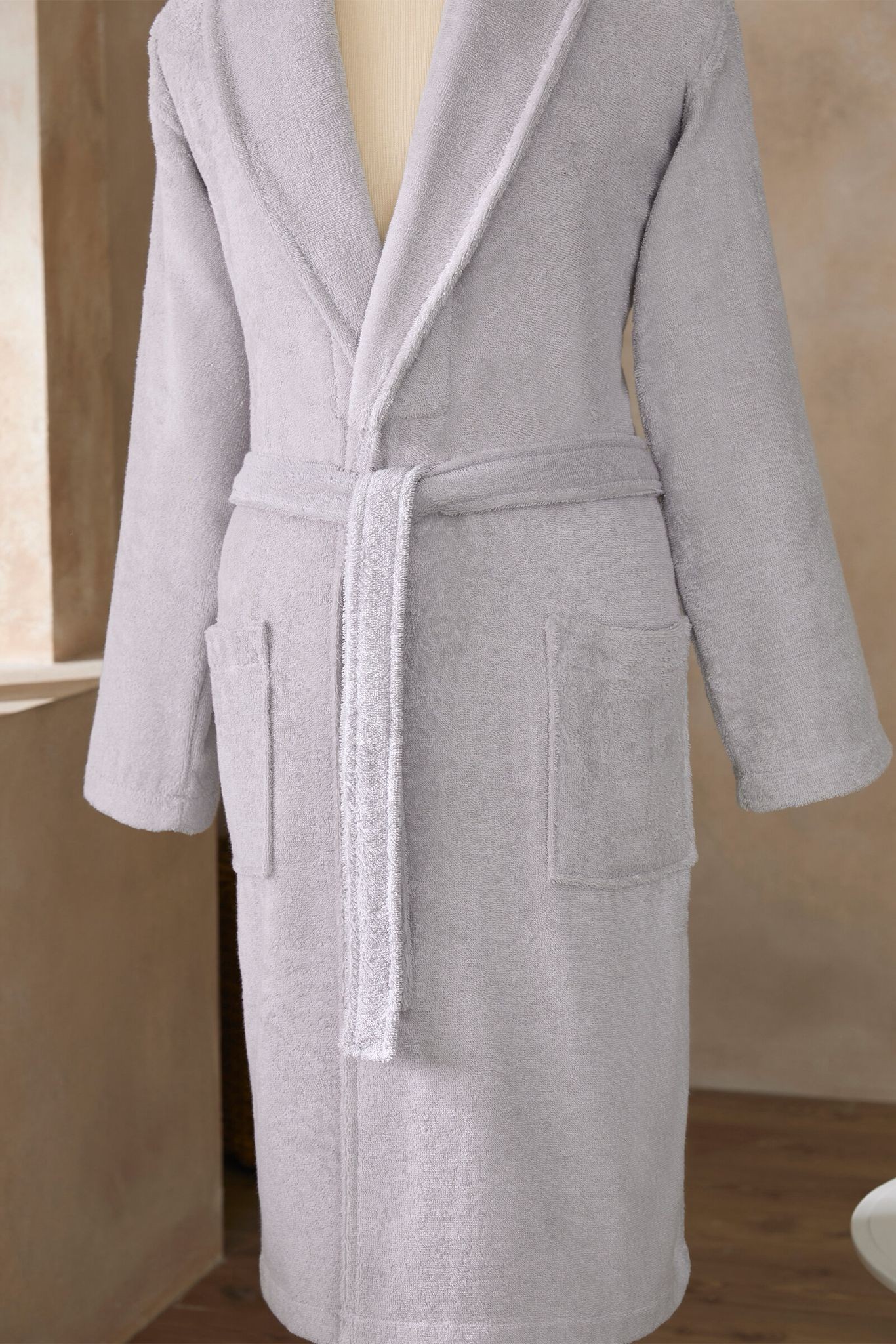Colourist Unisex Bathrobe -Grey