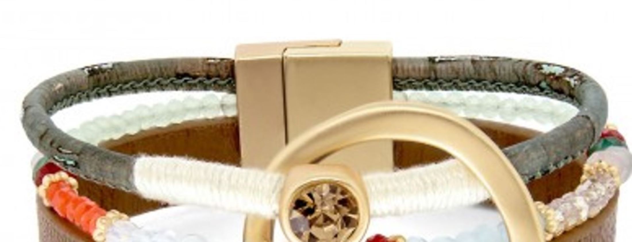 Luxe Glow Leather Gold Bracelet