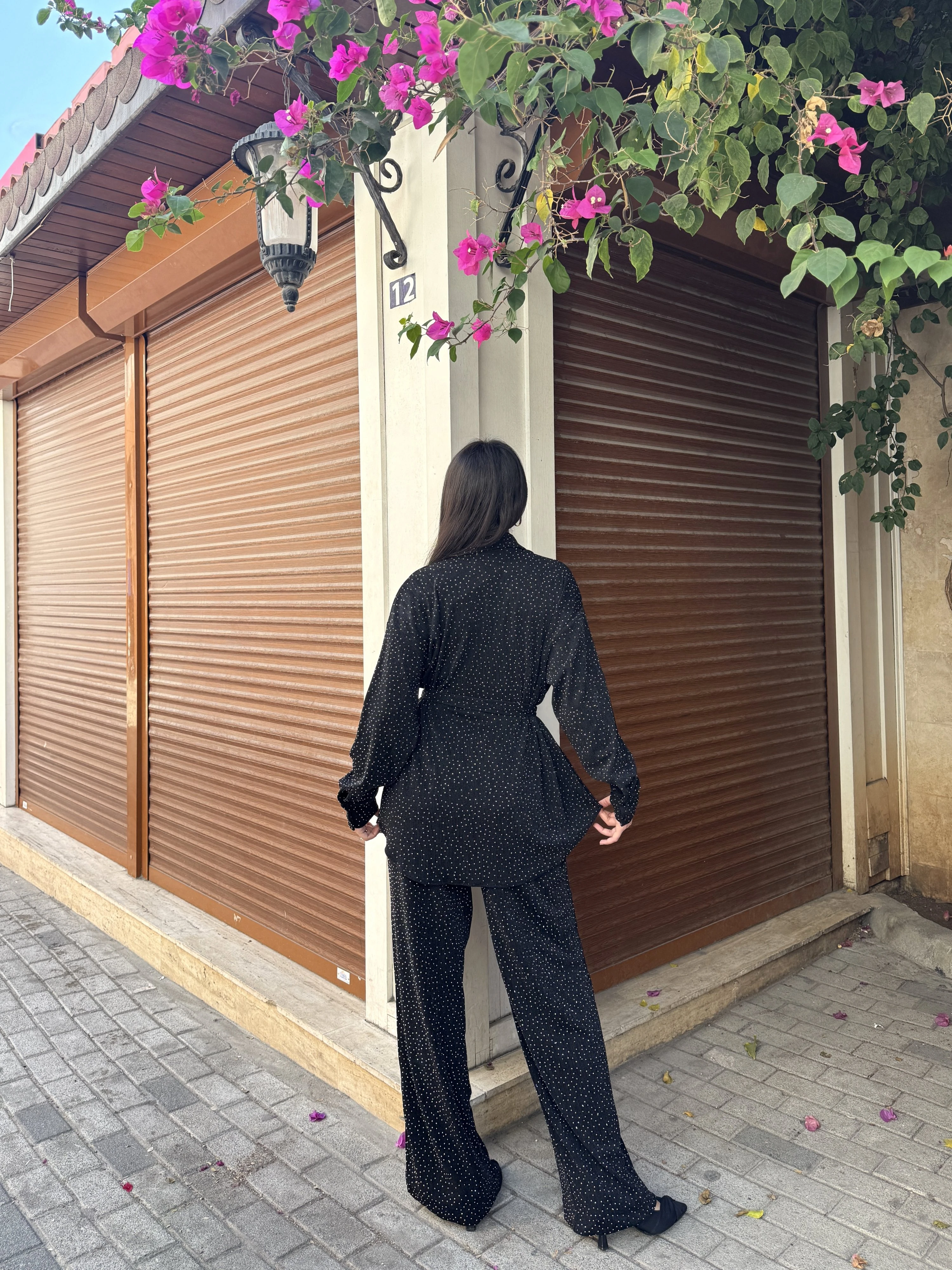 Taşlı Gömlek-Palazzo Takım