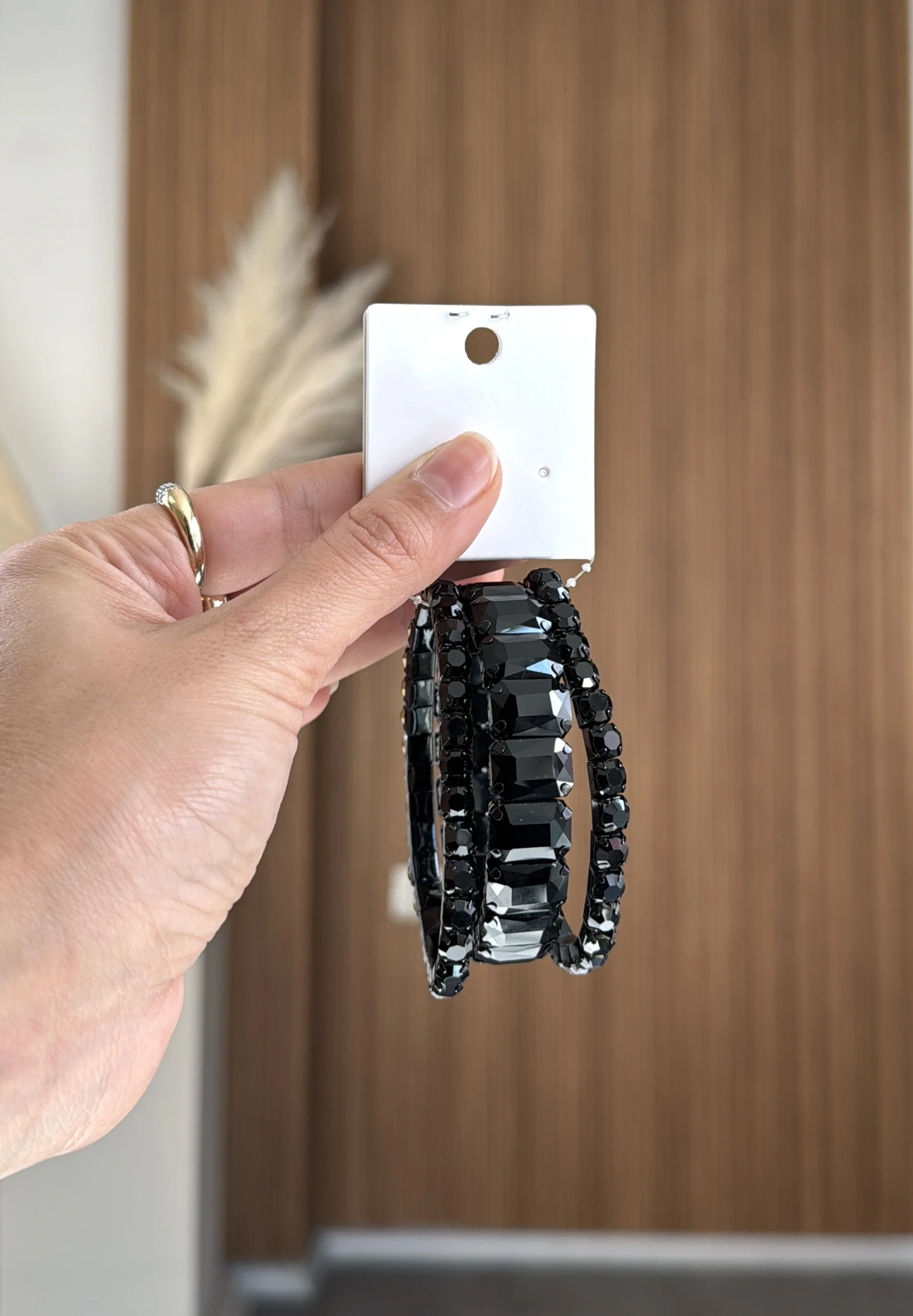 Üçlü Taşlı Gold Bileklik