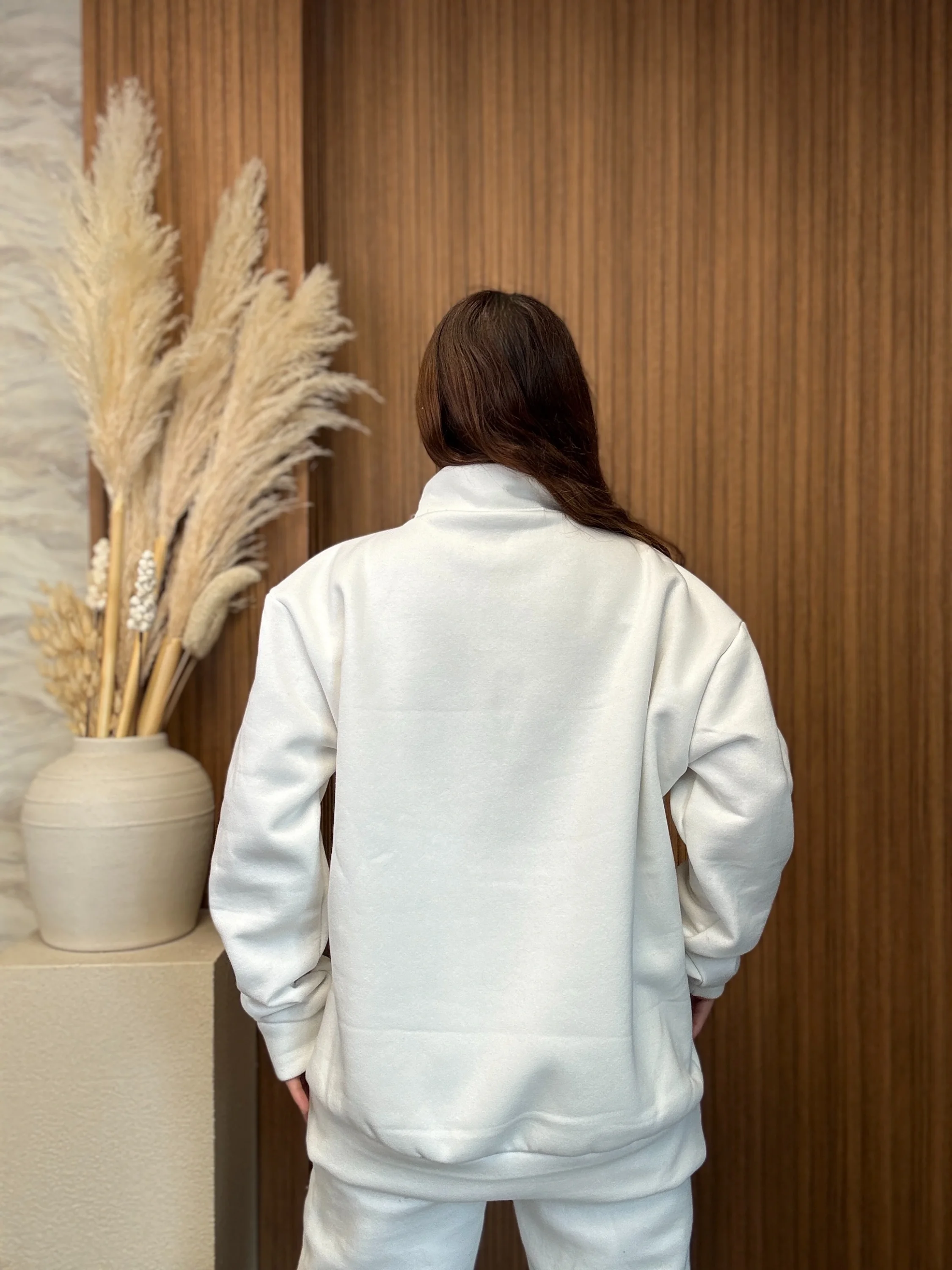 Fermuar Detaylı Pamuklu Sweat