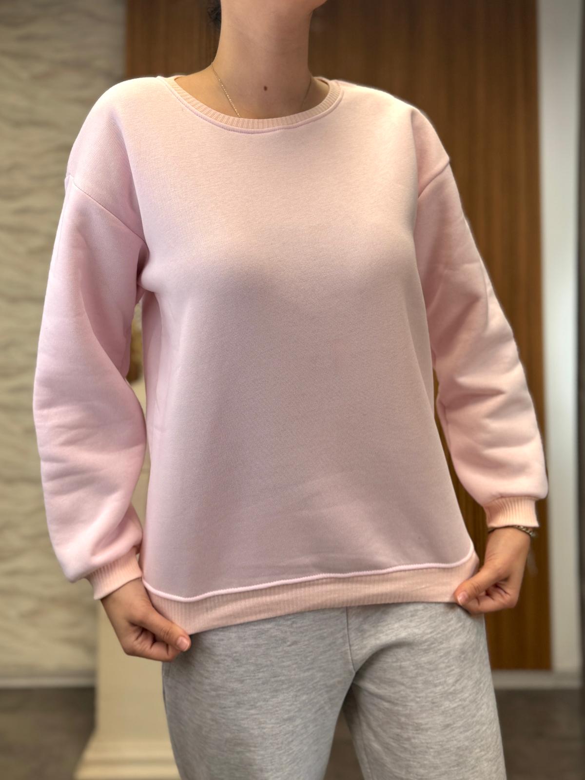 Üç İplik Bisiklet Yaka Sweat Oys