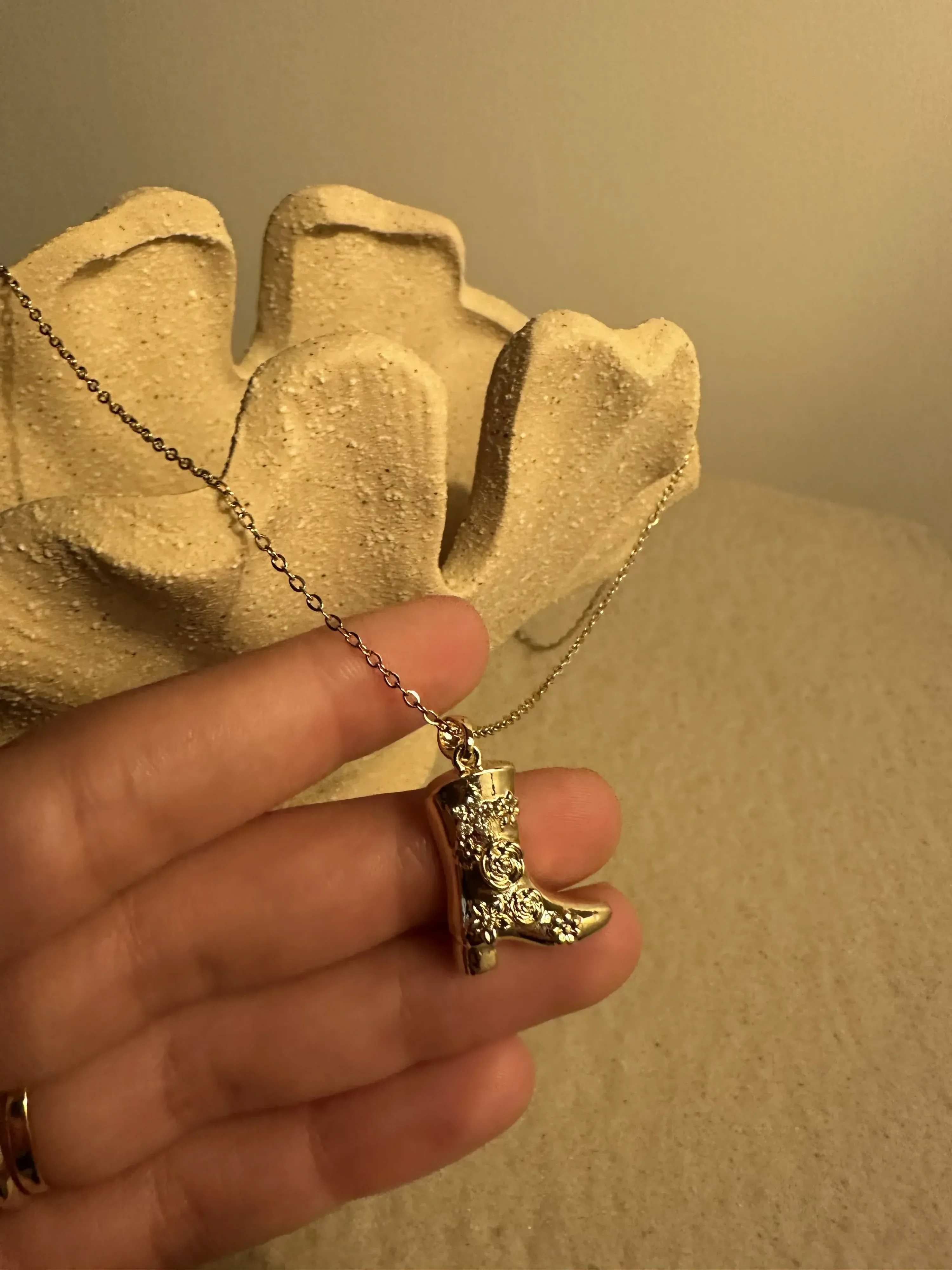 Gold Kovboy Şık Kolye