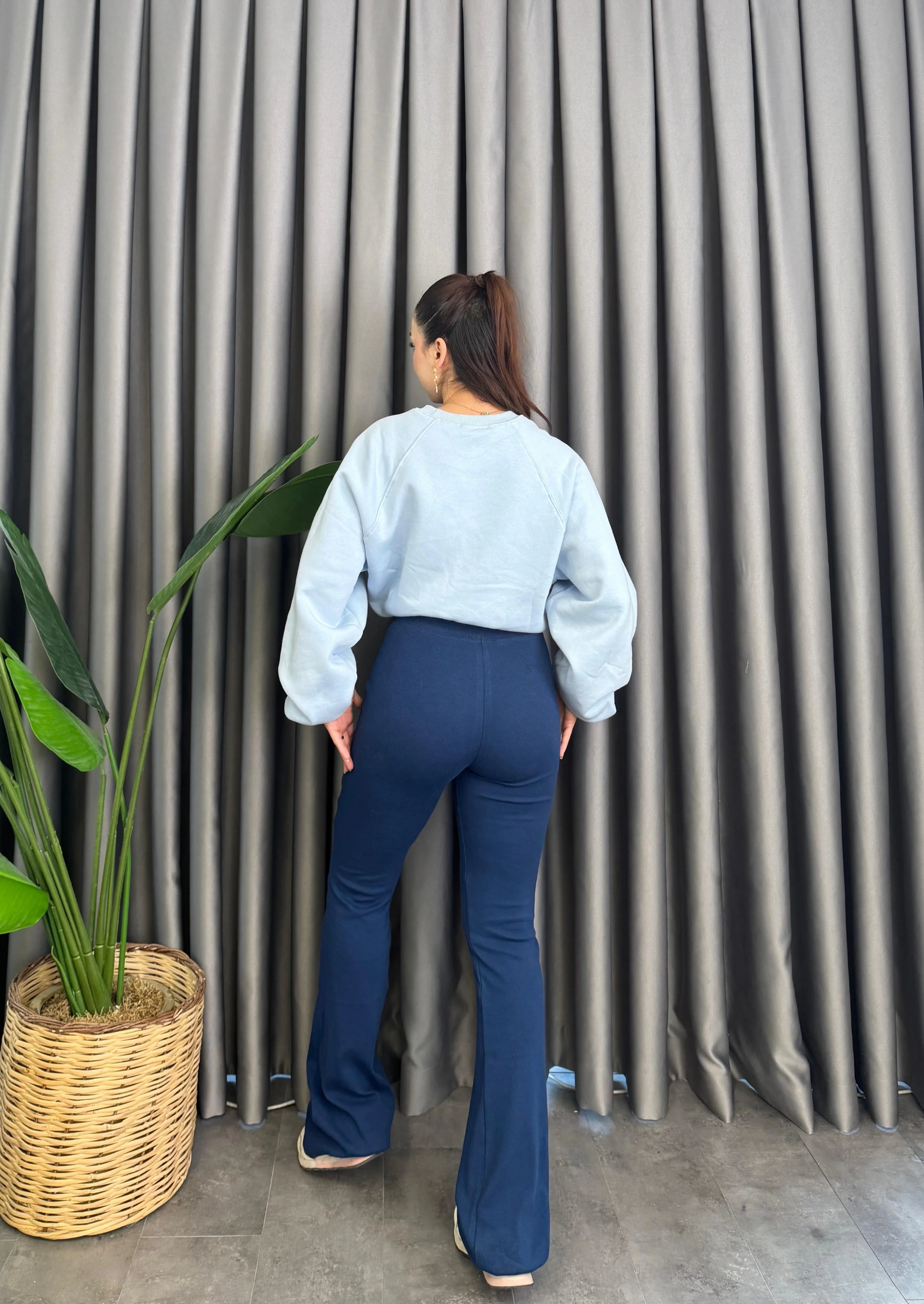 İspanyol Paça Gri Tayt