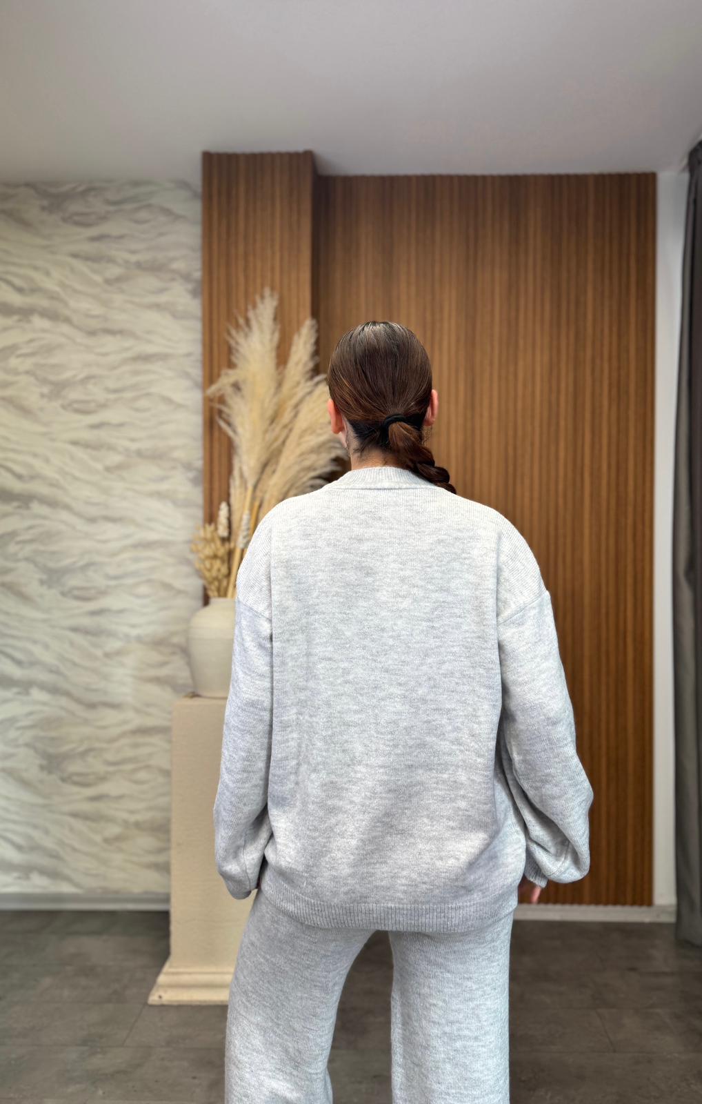 Bağlama Detaylı Triko Takım 