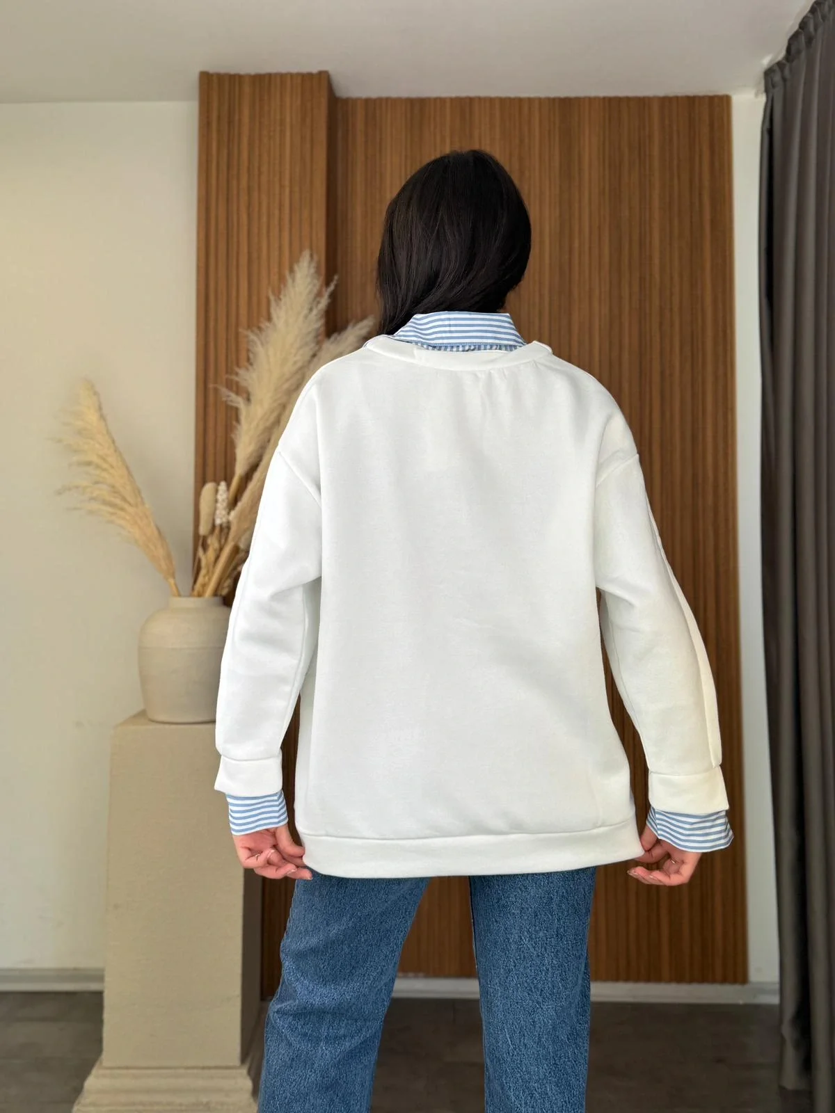 Gömlek Detaylı Sweat