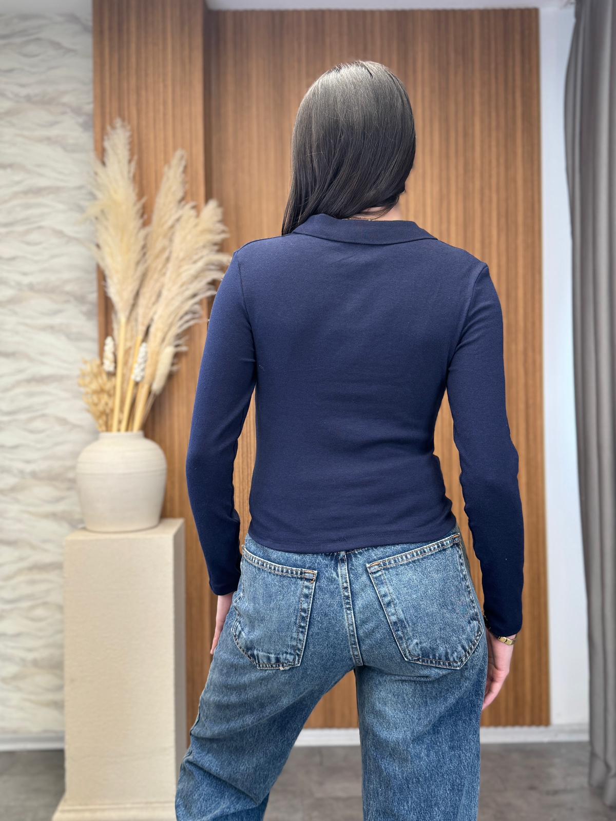 Düğmeli Polo Yaka Body