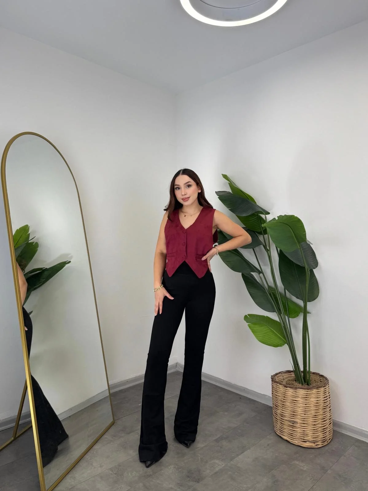 Çelik Örme İspanyol Tayt