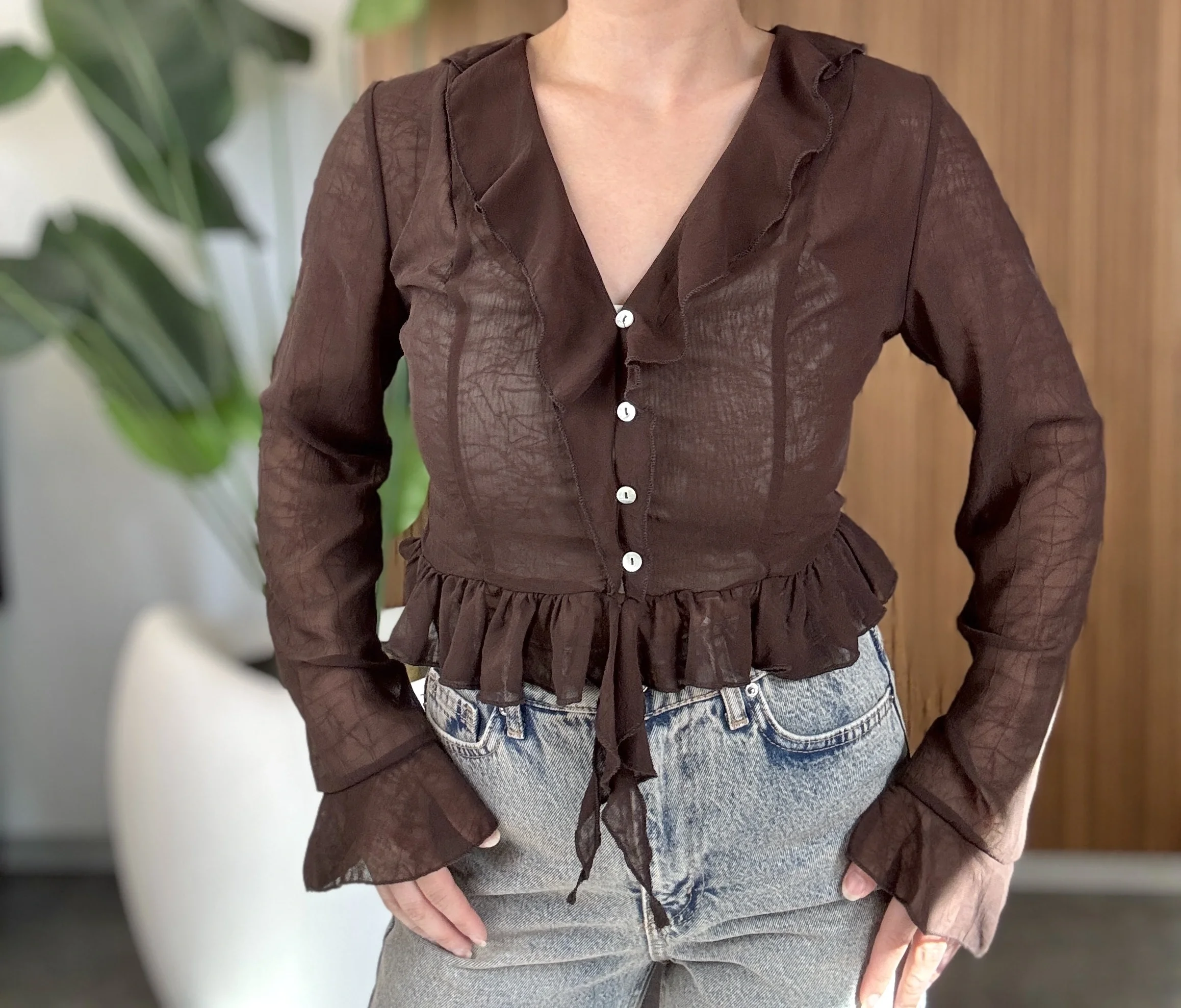 Fırfır Detaylı Bluz