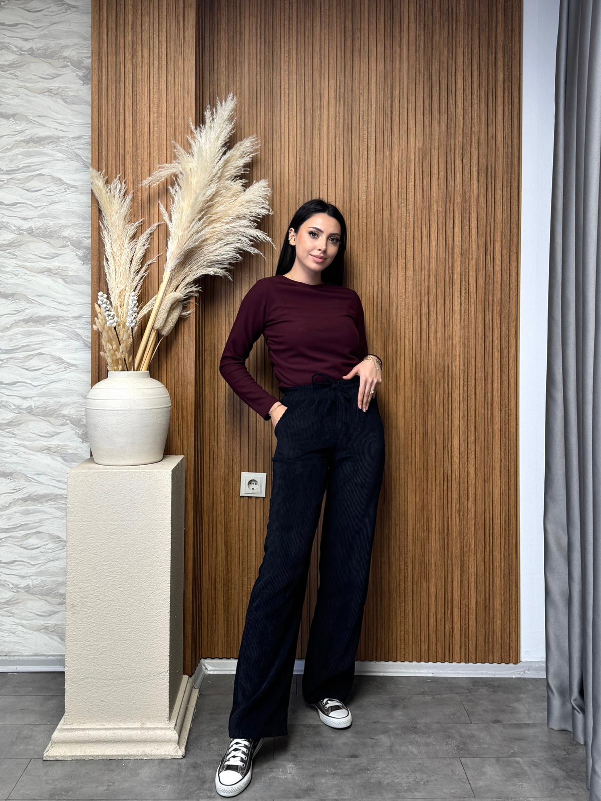 Kalın Fitilli Kadife Pantolon