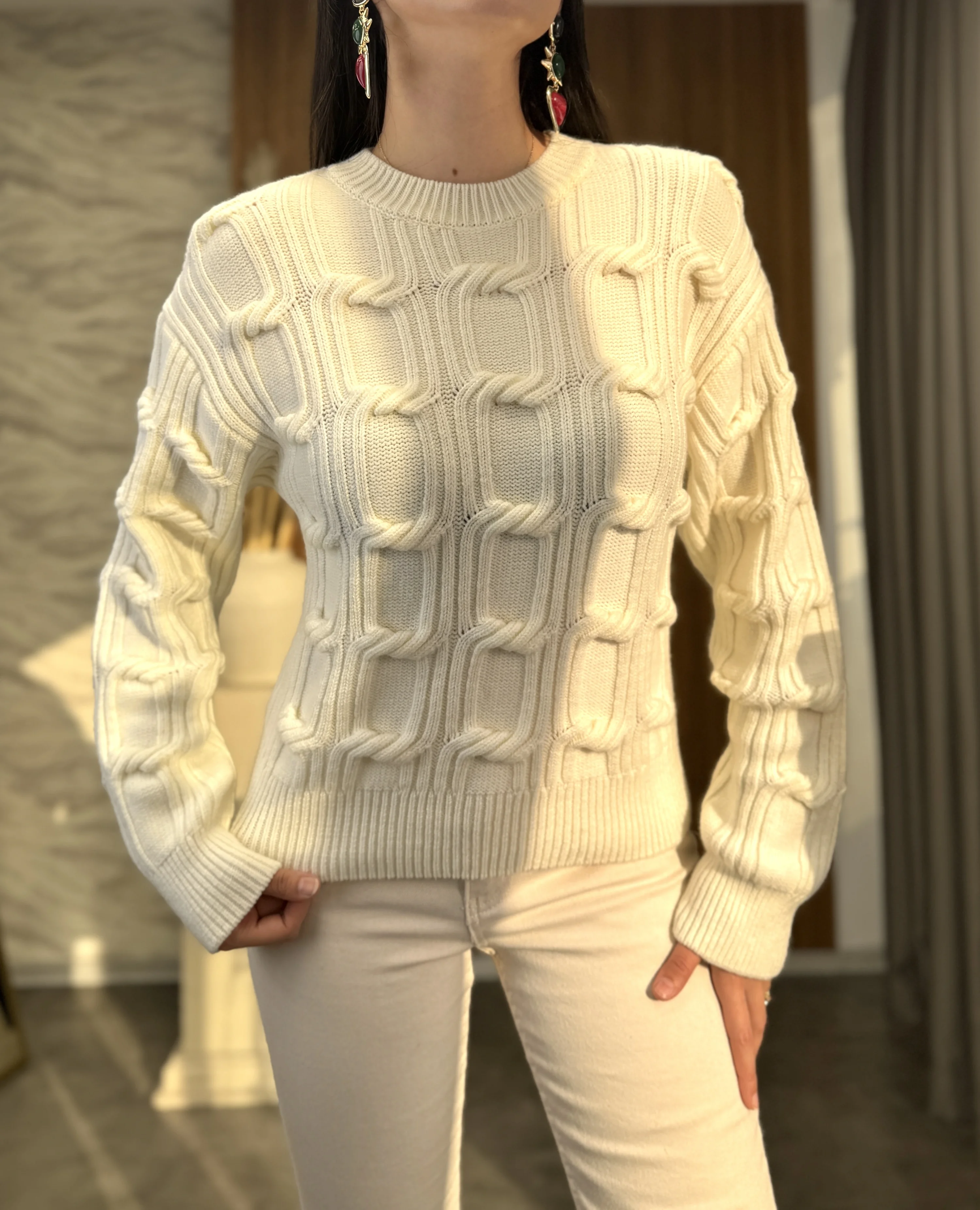 Bisiklet Yaka Örgü Kazak