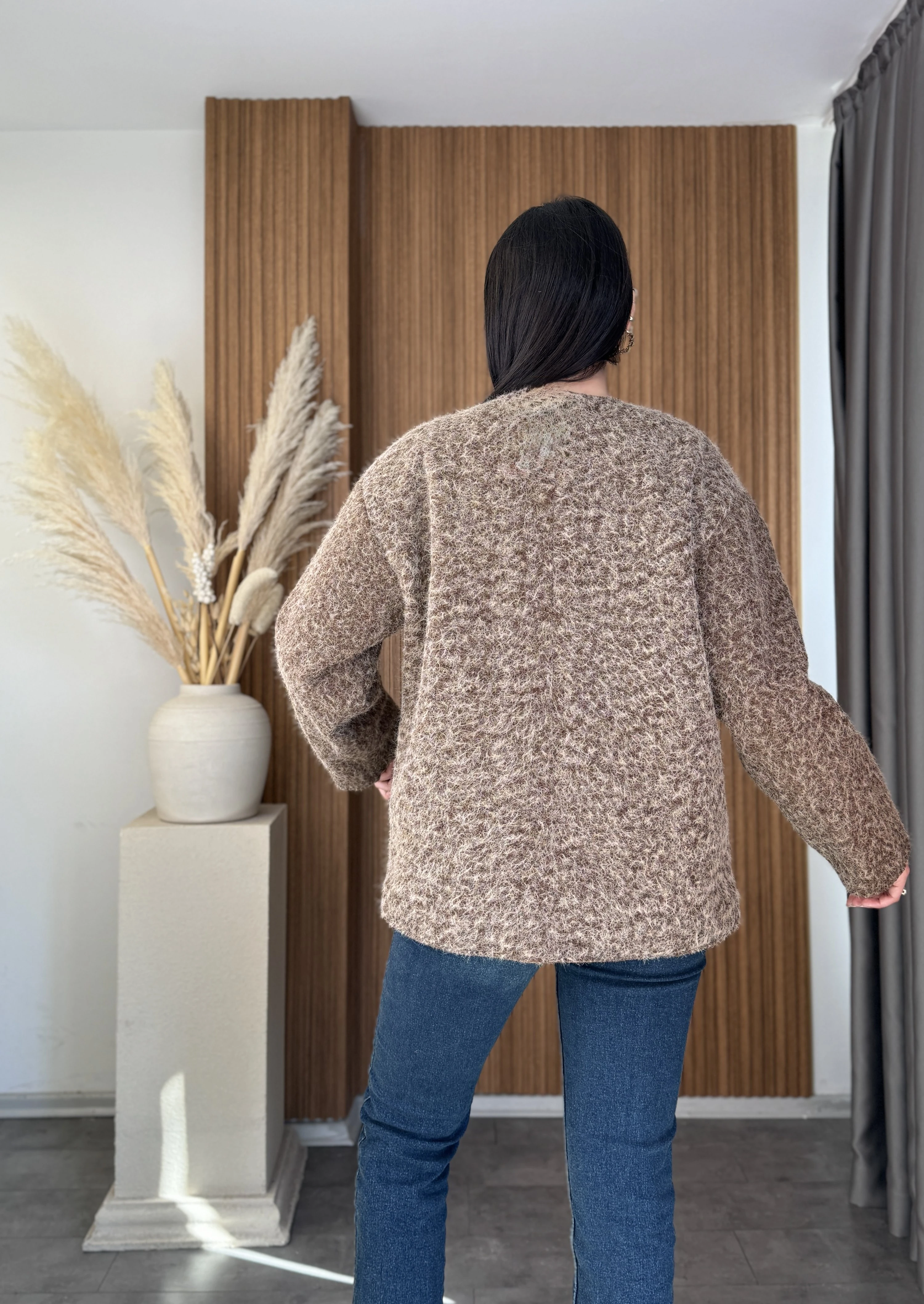 Bağlama Detaylı Kimono Ceket