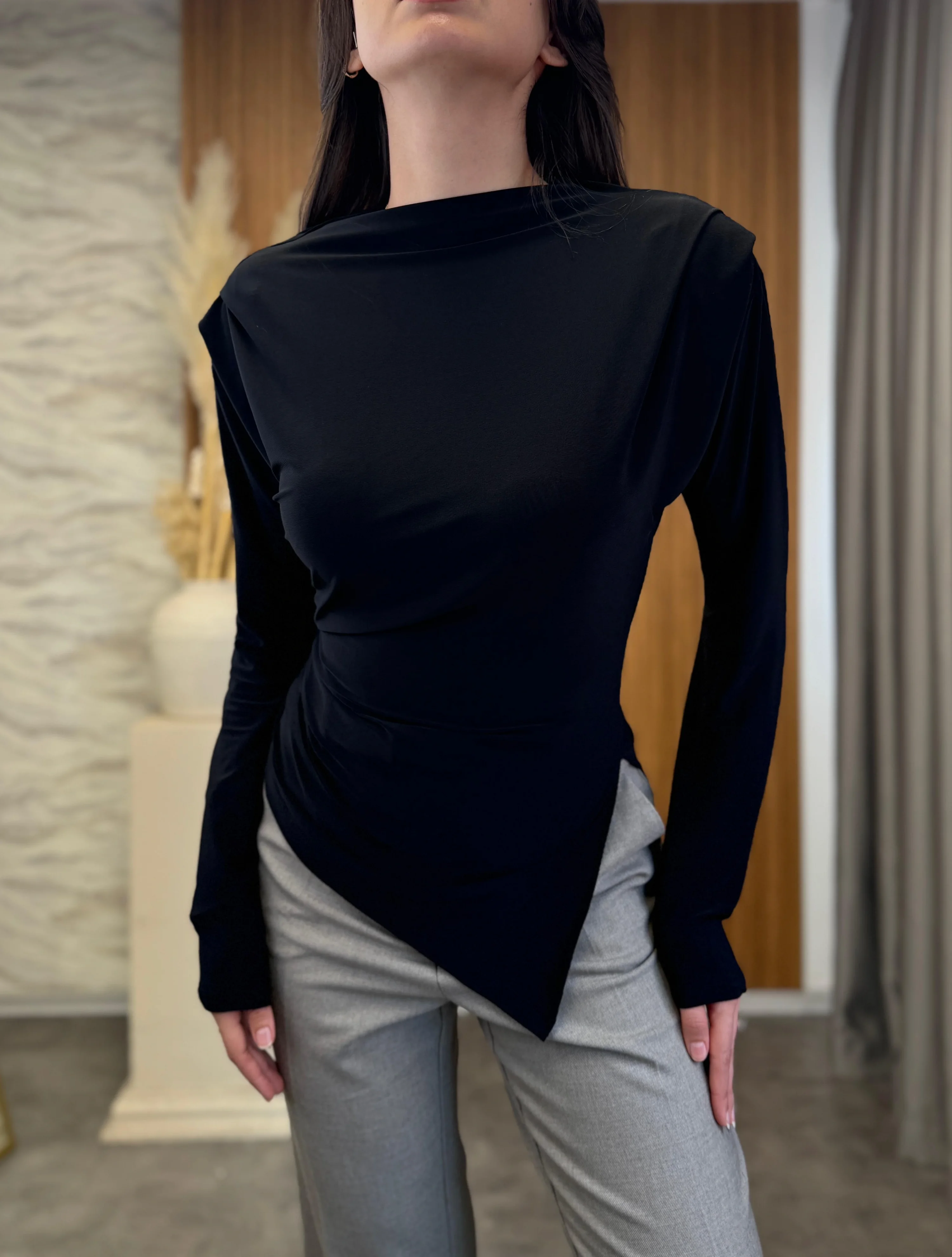 Omuzu Vatkalı Sandy Bluz