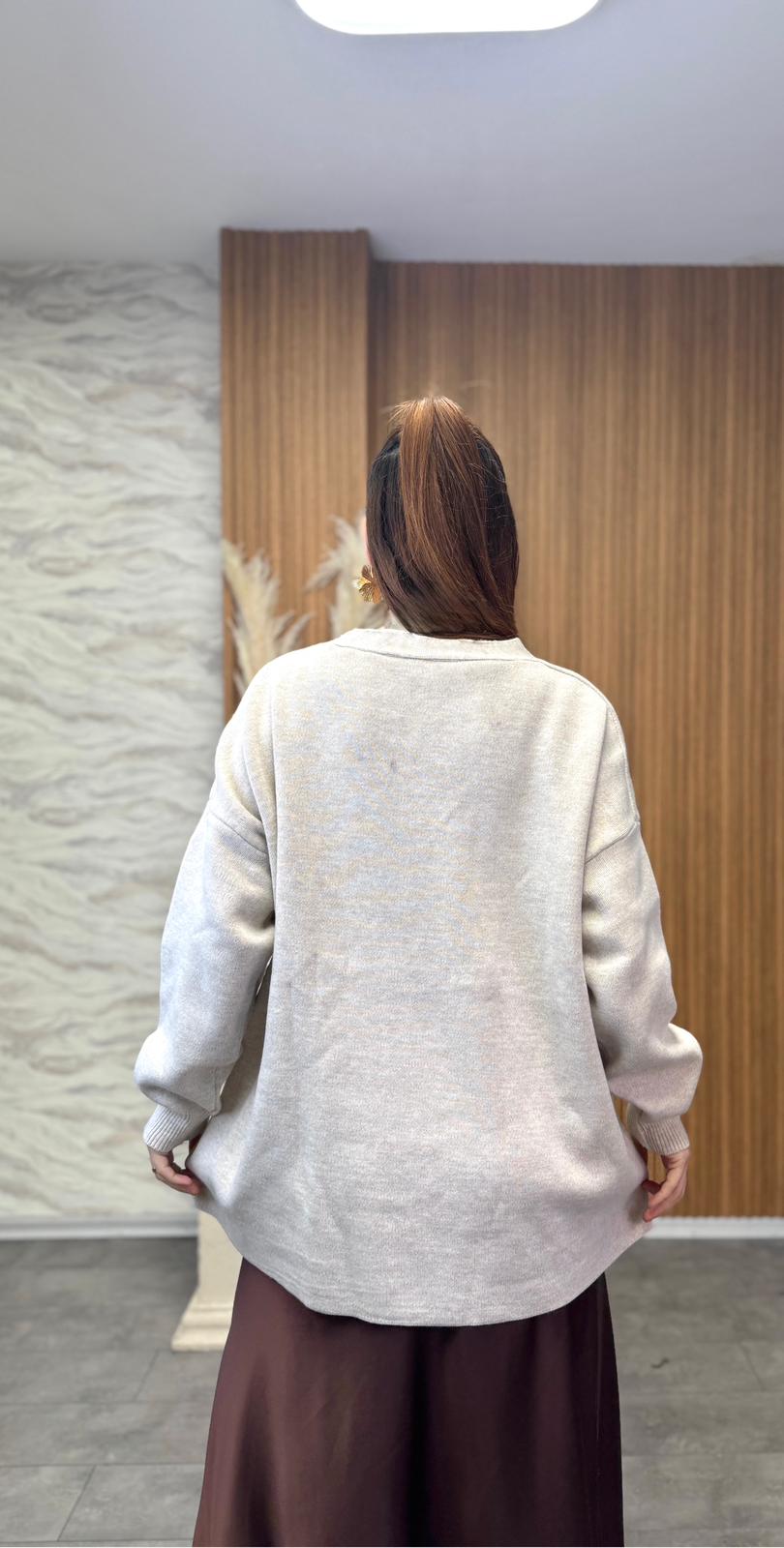 Gold Düğmeli Hırka