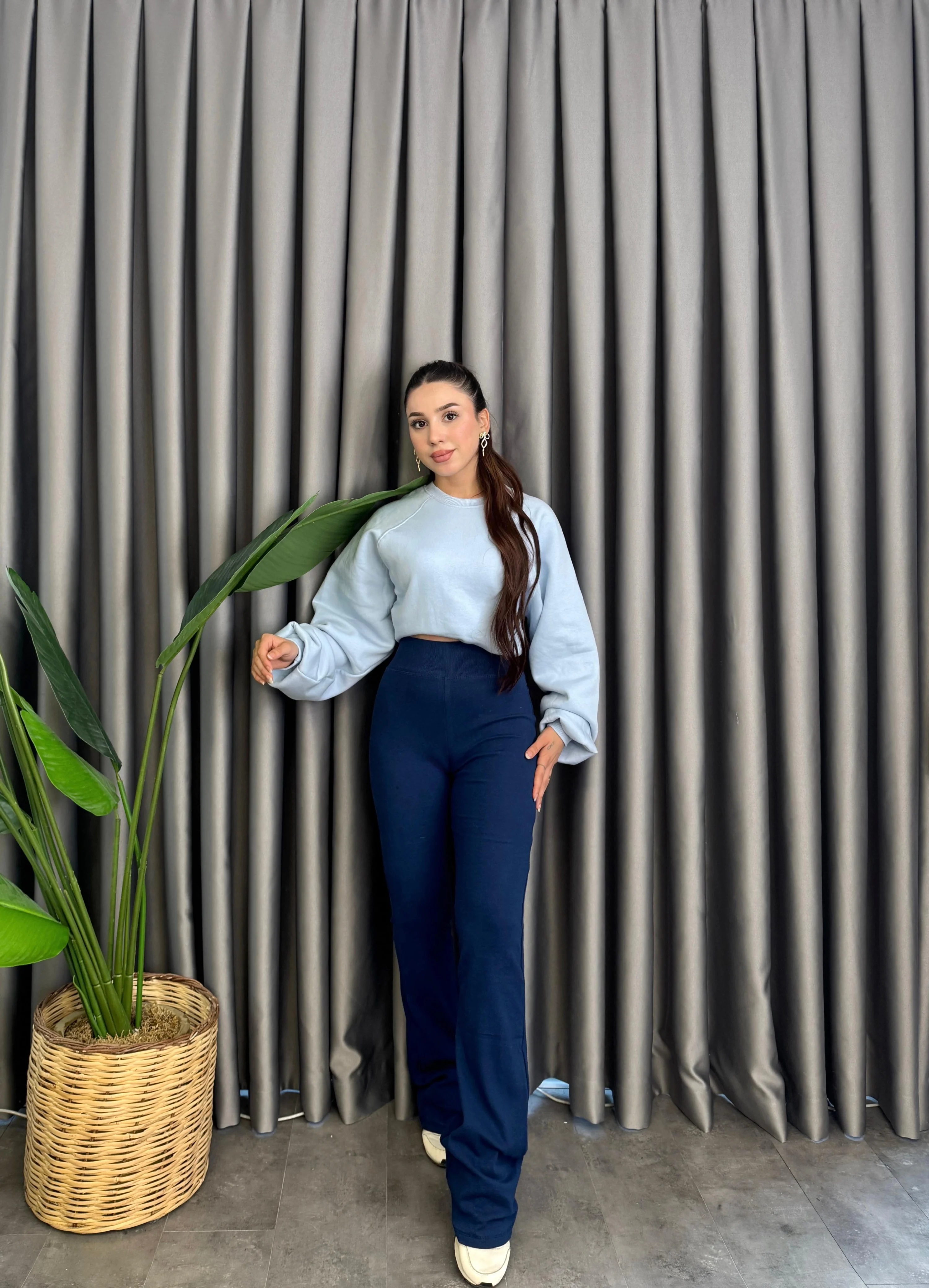 İspanyol Paça Gri Tayt