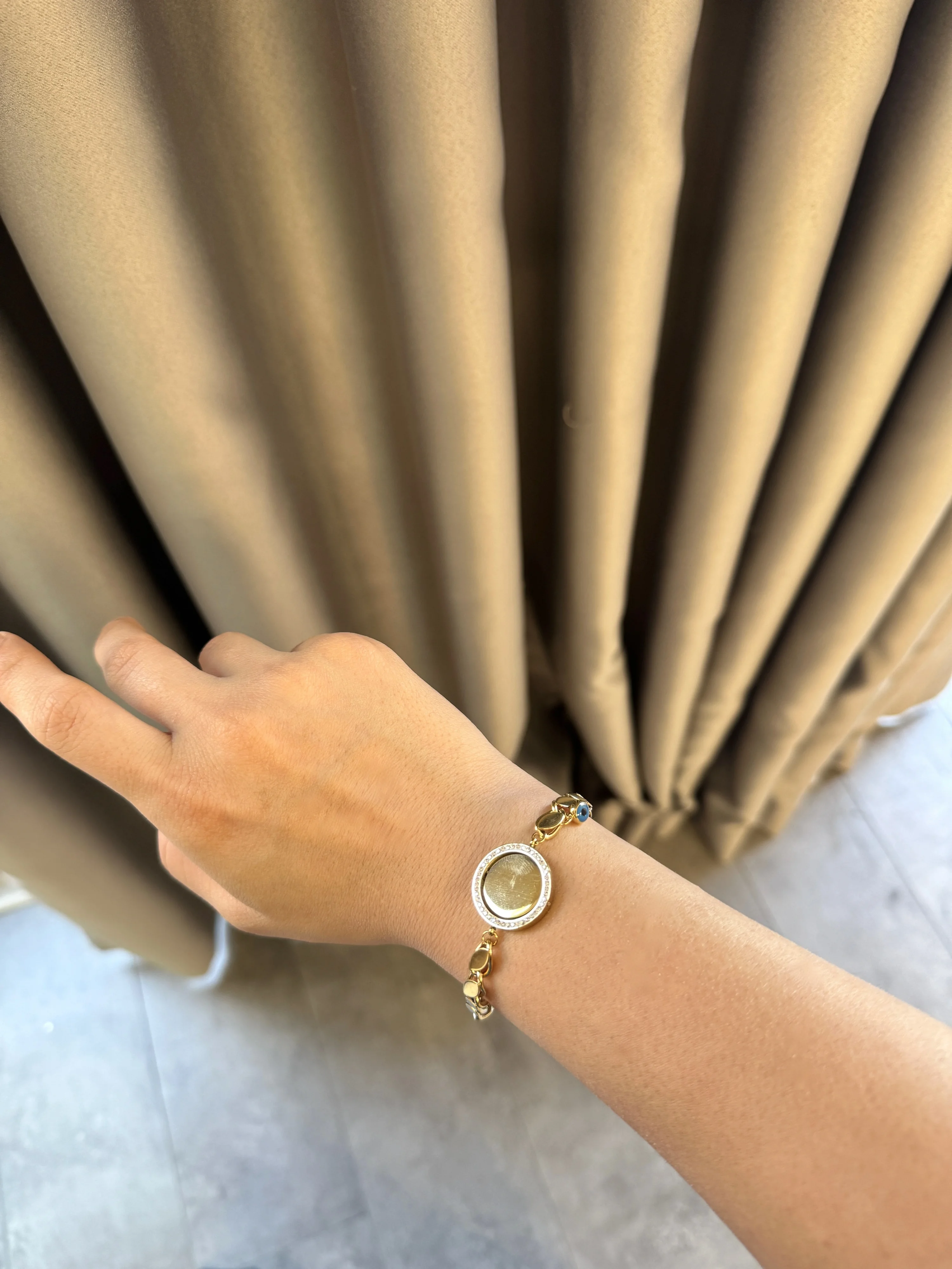 Nazar Boncuklu Gold Bileklik